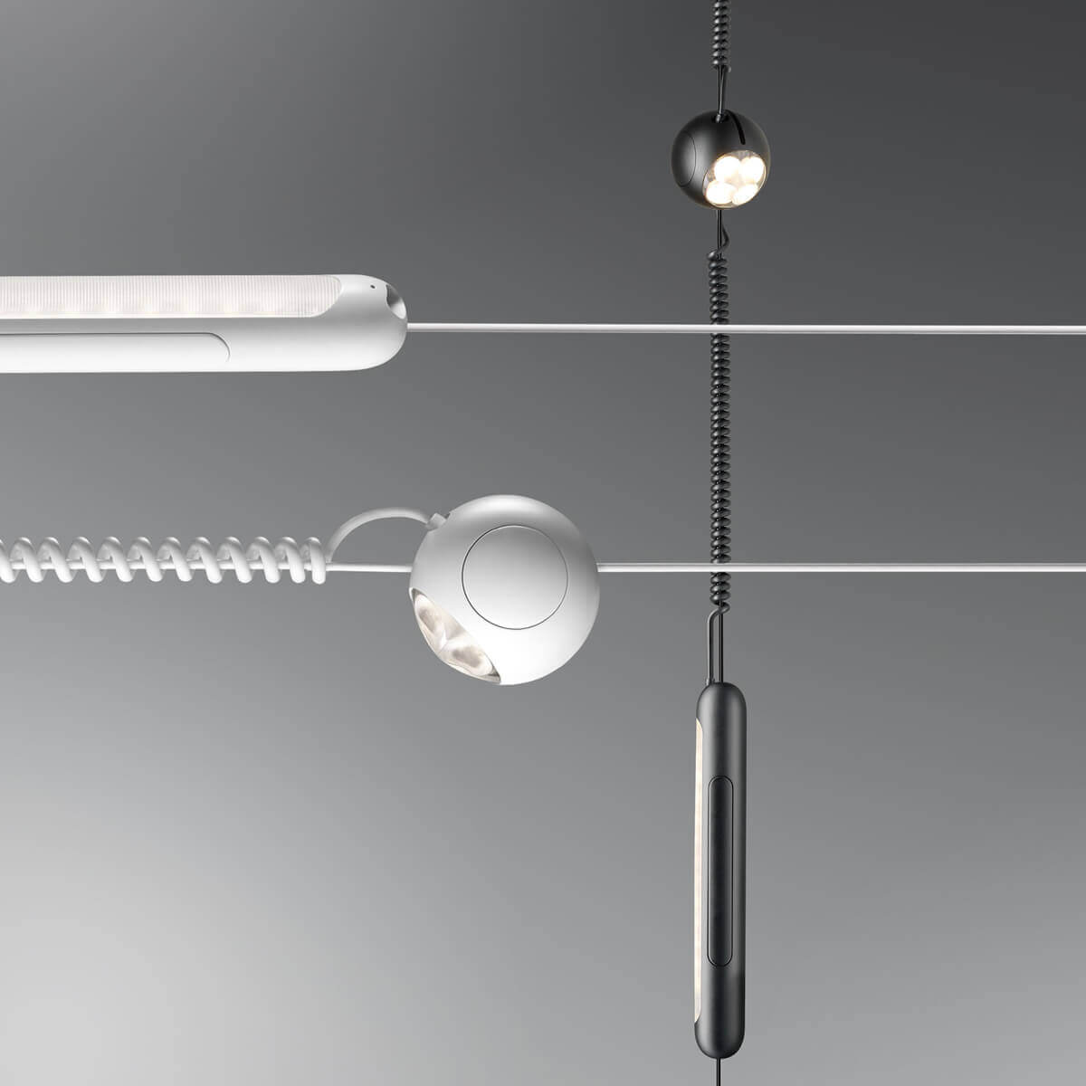 Belux Hello Spot LED, schwarz und weiß