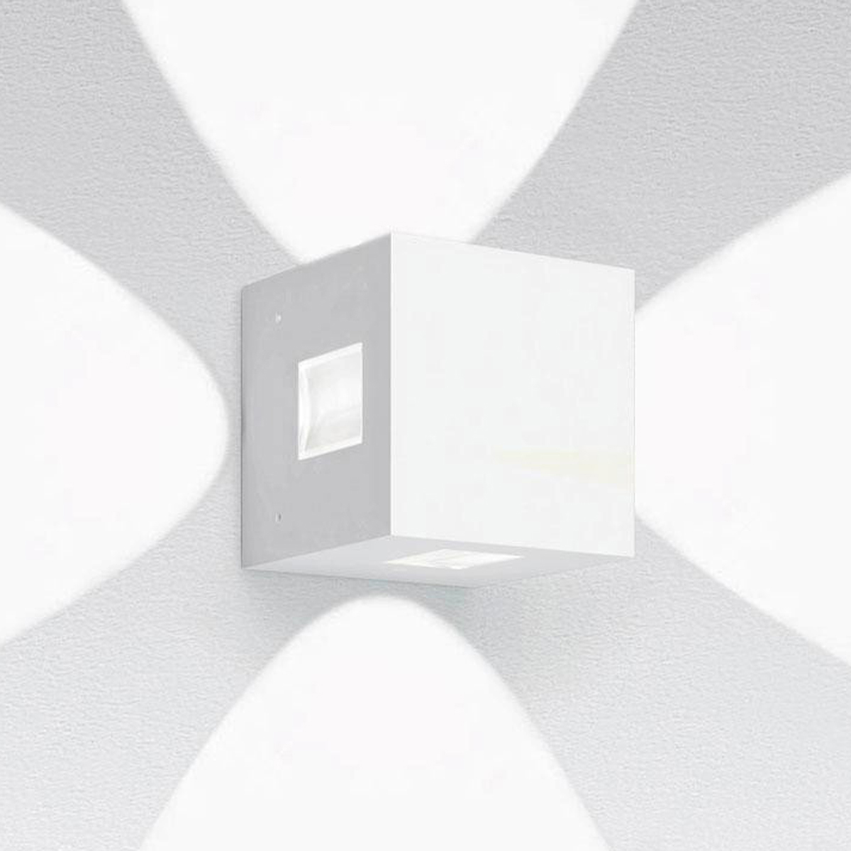 Artemide Outdoor Effetto 14S LED 4L Außenwandleuchte, 4 x 50°, hellgrau