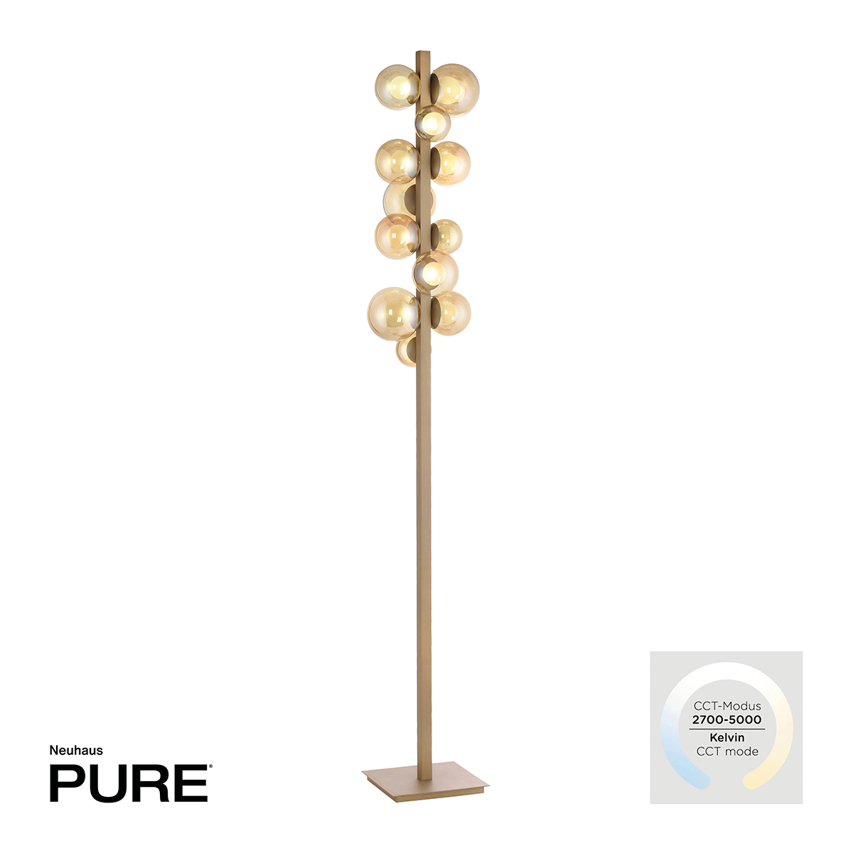 Neuhaus PURE Popup LED Stehleuchte, Bronze hell