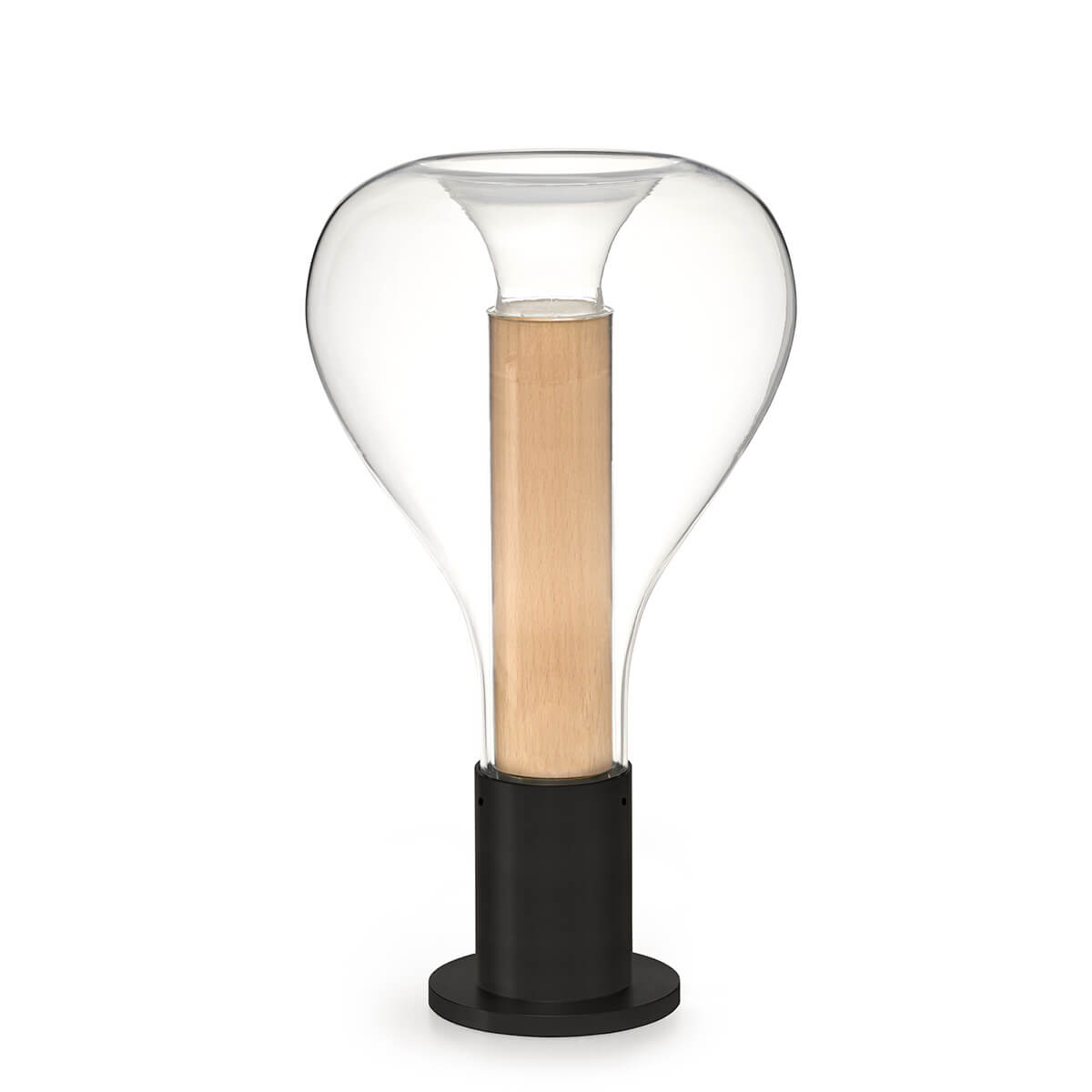 LZF Lamps Eris Tischleuchte, schwarz matt / Buche
