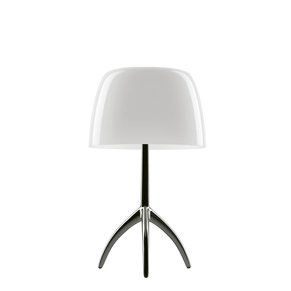 Foscarini Lumiere Piccola Tavolo, schwarzchrom / weiß (ausgeschaltet)
