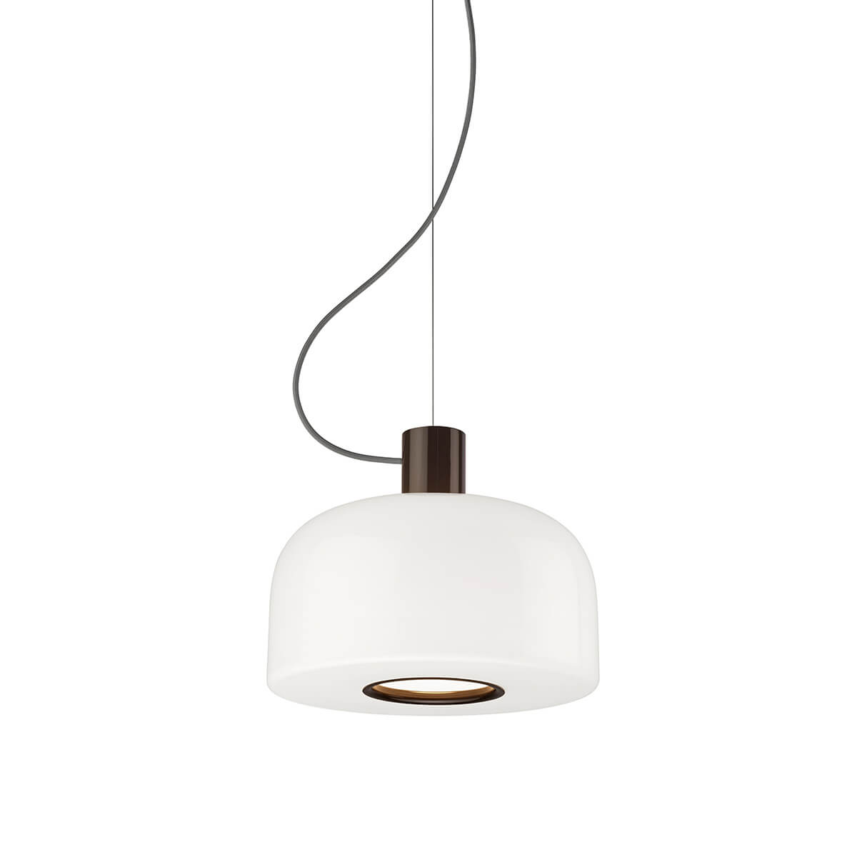 Flos Bellhop Glass S1 Pendelleuchte, cioko (schokobraun)