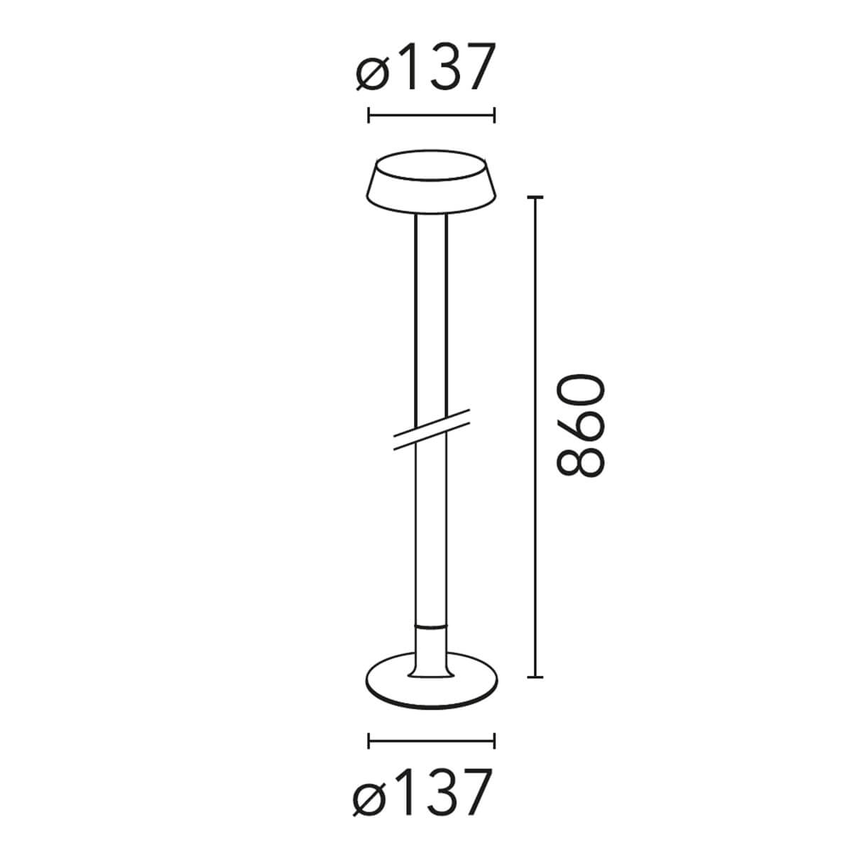 Belvedere Clove 2 LED bollard light, 2700 K