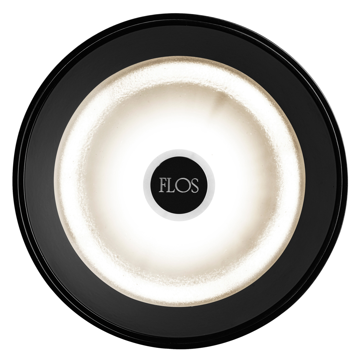 Flos Wan C/W Deckenleuchte, schwarz, schwarzer Ring (inbegriffen, austauschbar)