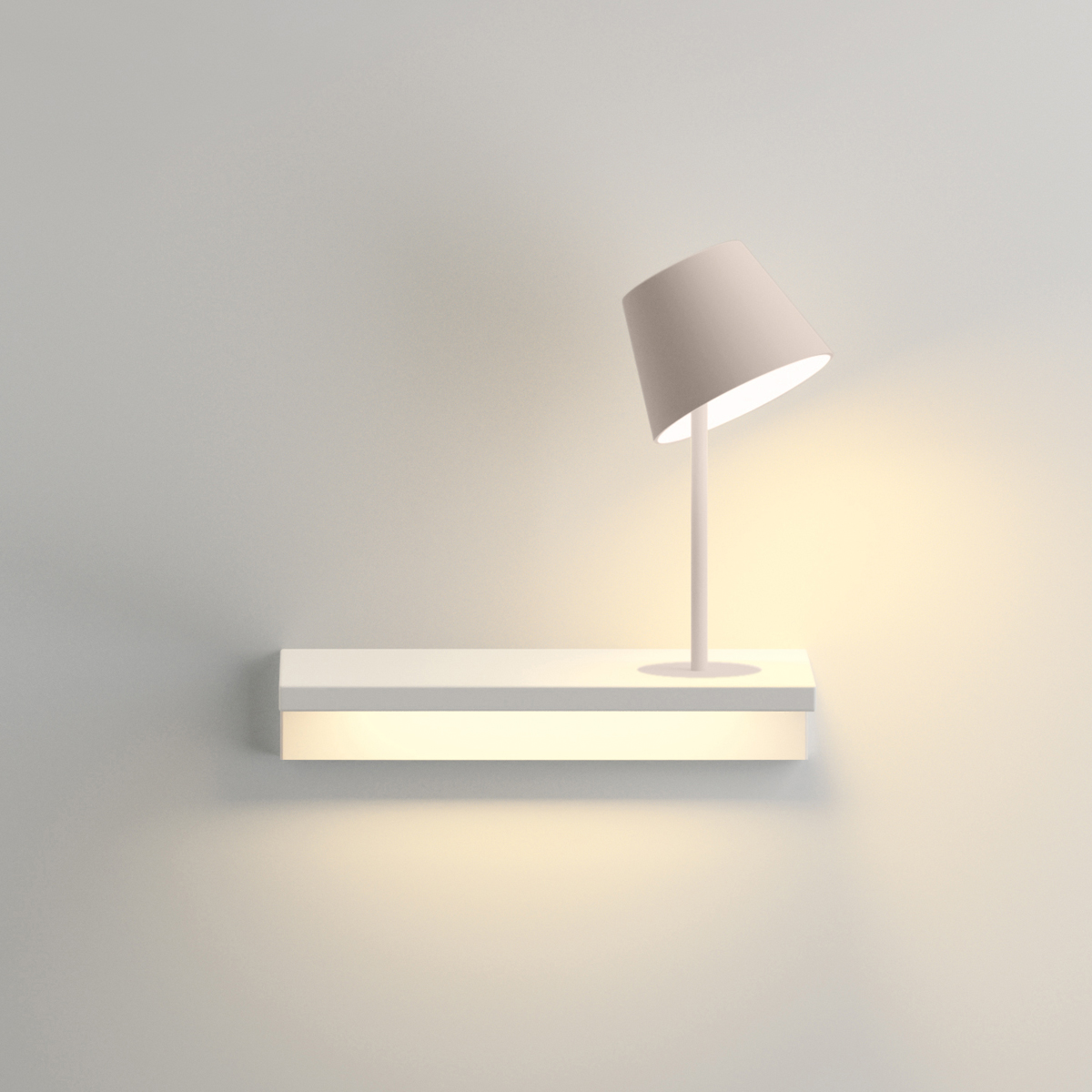 Vibia Suite 6046 Wandleuchte, mit Leselicht, weiß matt