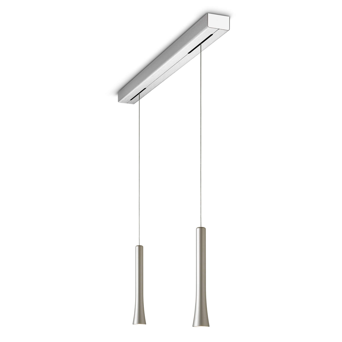 Oligo Rio LED Pendelleuchte, 2-flg., Pearl silver