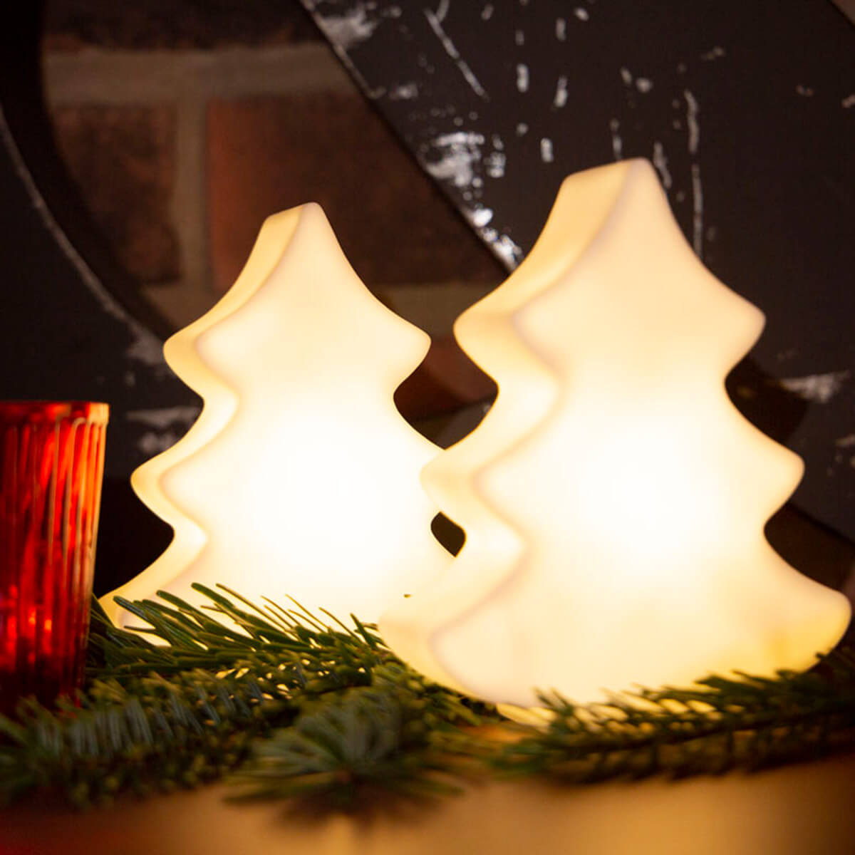 8 seasons design Shining Tree Micro LED Akkuleuchte, weiß