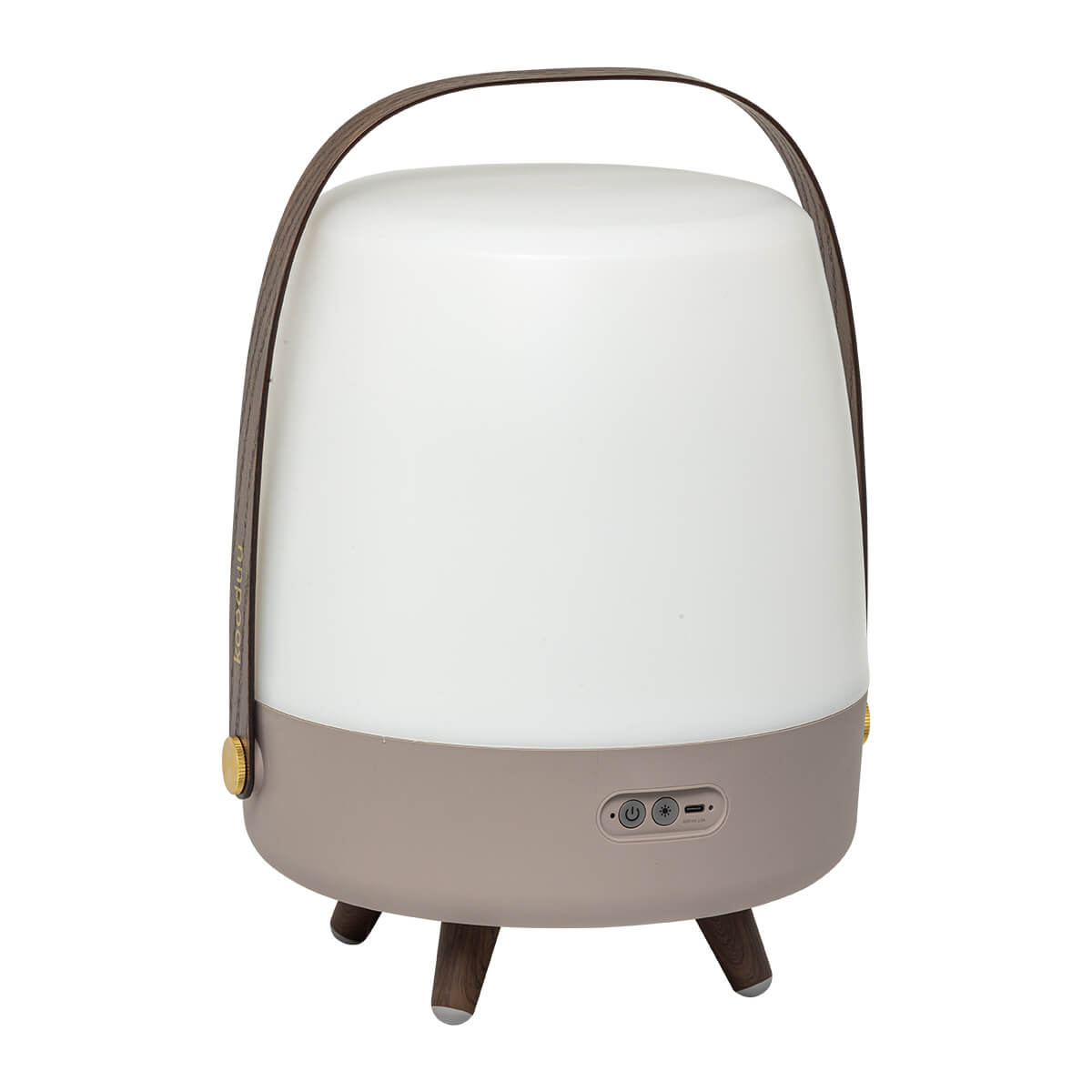 Kooduu Lite-up Play 2.0 LED Akkuleuchte & Bluetooth Lautsprecher, Earth (braun) (ausgeschaltet)