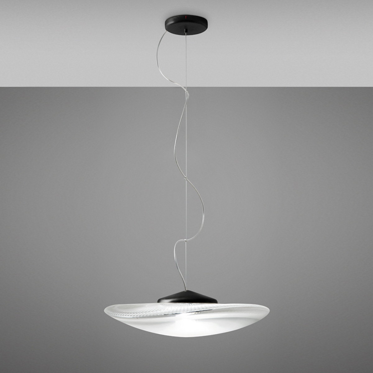 Loop Pendelleuchte LED, schwarz - transparent Loop Pendelleuchte