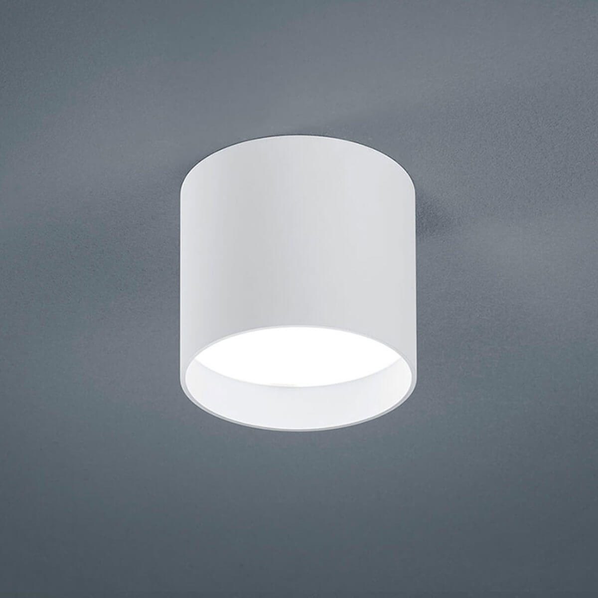 Helestra Dora LED Deckenleuchte, rund, weiß matt - Glas satiniert