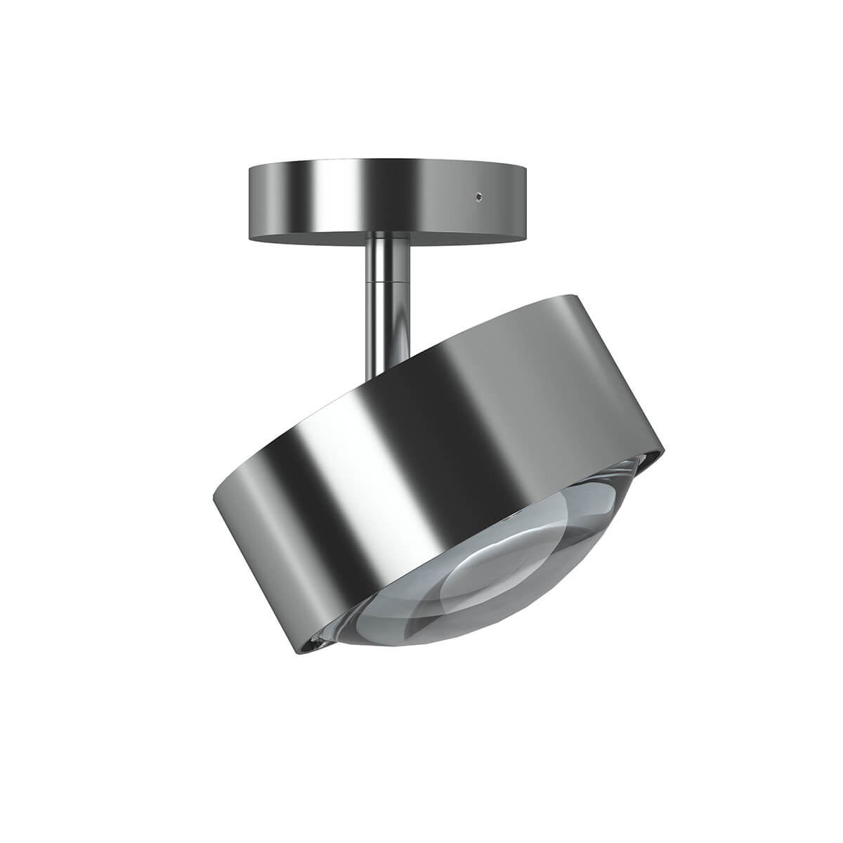 Top Light Puk Maxx Turn LED Up & Down Deckenleuchte, Gehäuse, Chrom matt, mit Linse klar (nicht inbegriffen)