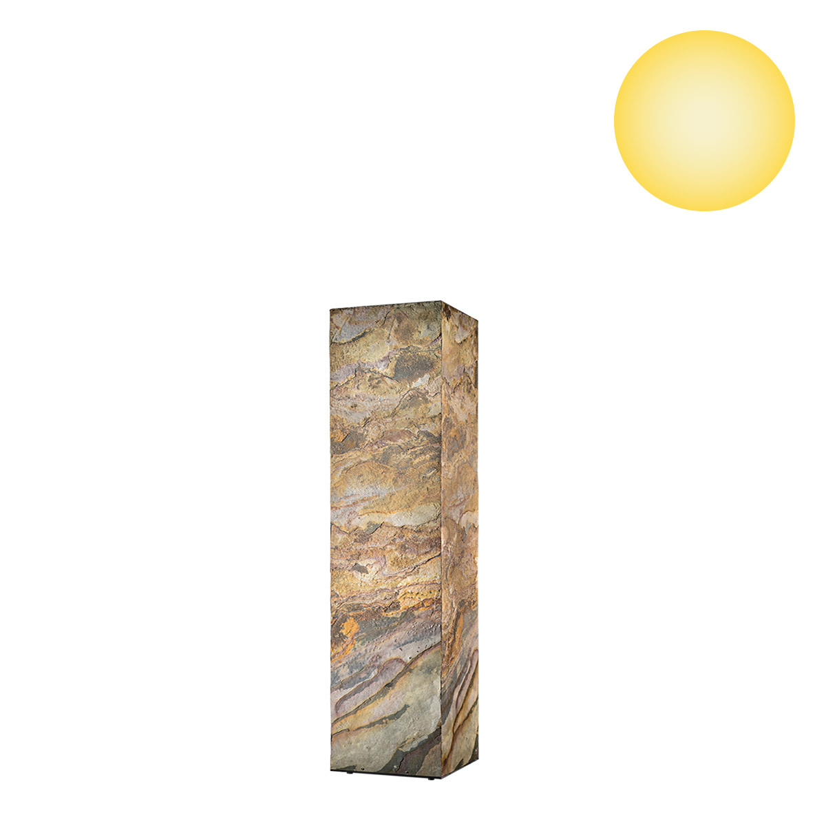 Epstein-Design Eifel im Herbst LED Stehleuchte / Lichtsäule, Höhe: 35 cm, Schiefer