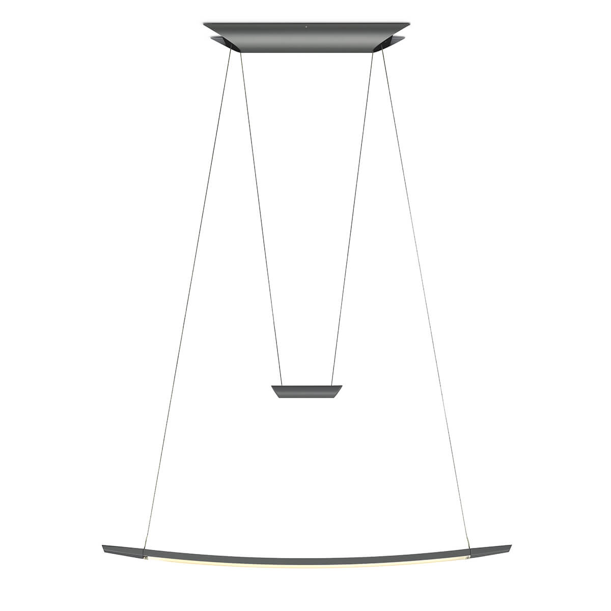 Oligo Lisgo Sky Short LED Pendelleuchte, 1. Generation, grau matt