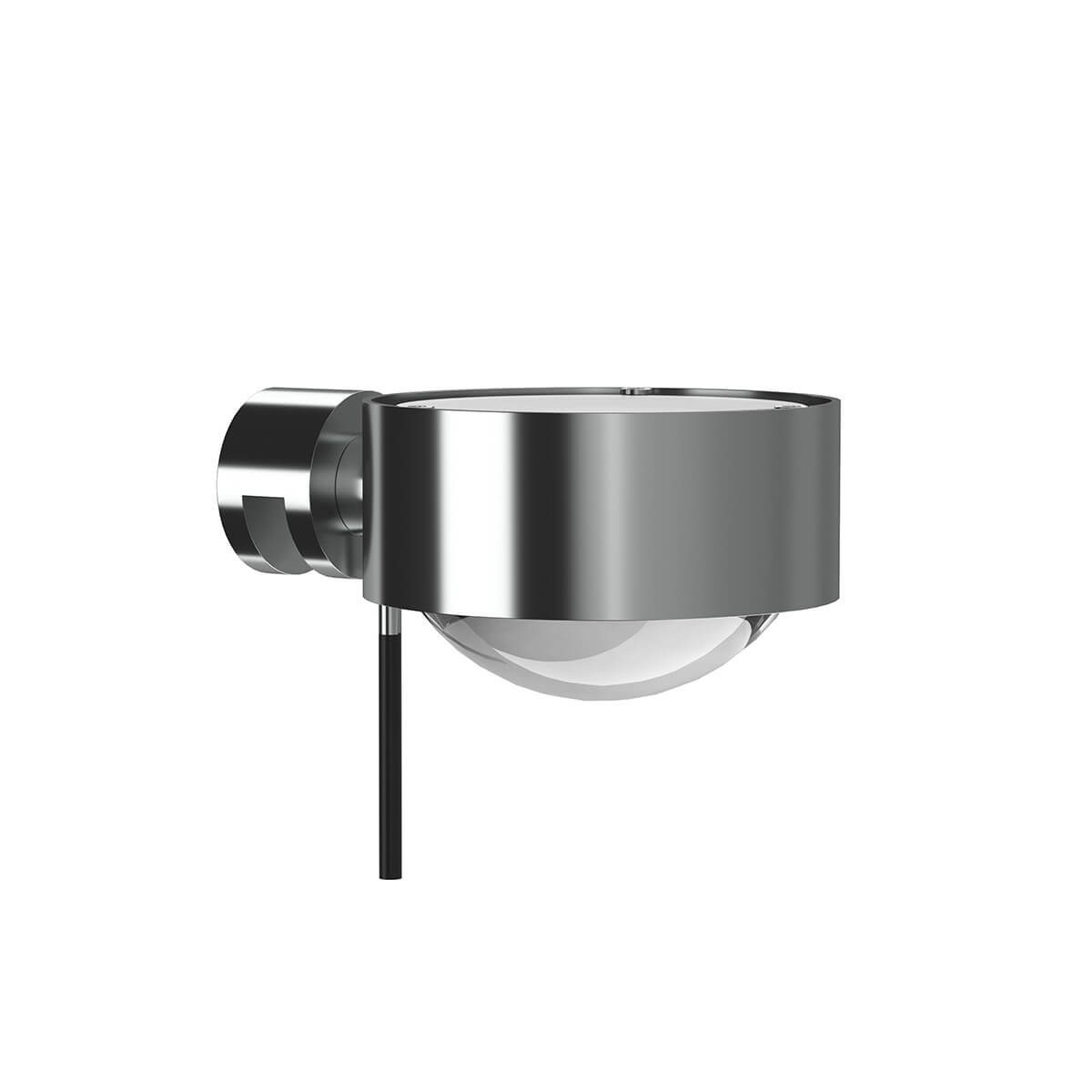 Top Light Puk Mini Fix + LED Klemmleuchte, Chrom matt, mit Glas satiniert / Linse klar (nicht inbegriffen)