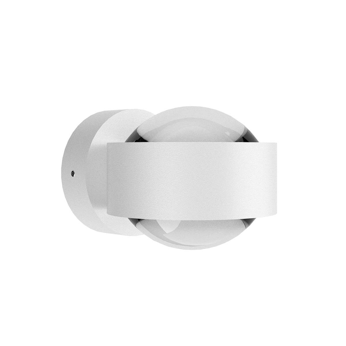 Top Light Puk Mini Wall Outdoor LED Wandleuchte, Gehäuse, weiß matt feinstrukturiert, mit Linse klar / Linse klar (nicht inbegriffen)