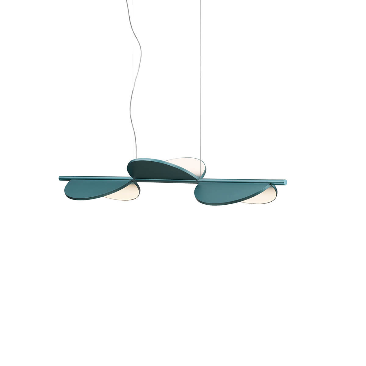 Flos Almendra Linear S3 LED Pendelleuchte, blau metallisiert (©Flos)