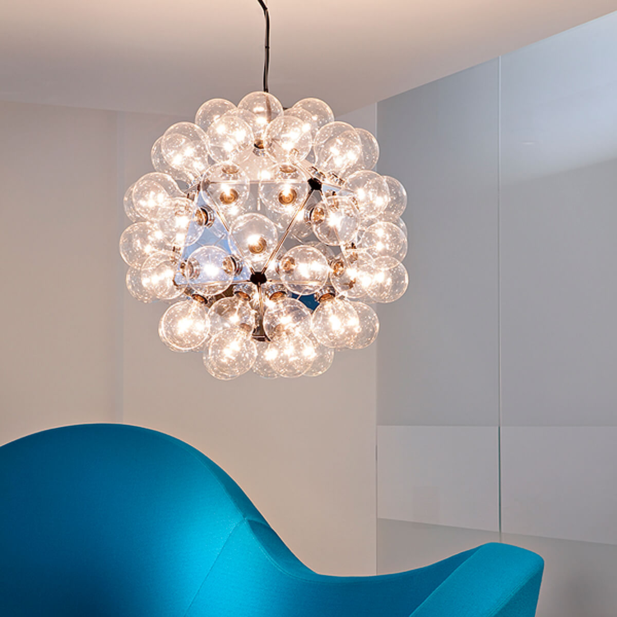 Flos Taraxacum 88 S Pendelleuchte, S1, Ø: 80 cm, Aluminium poliert