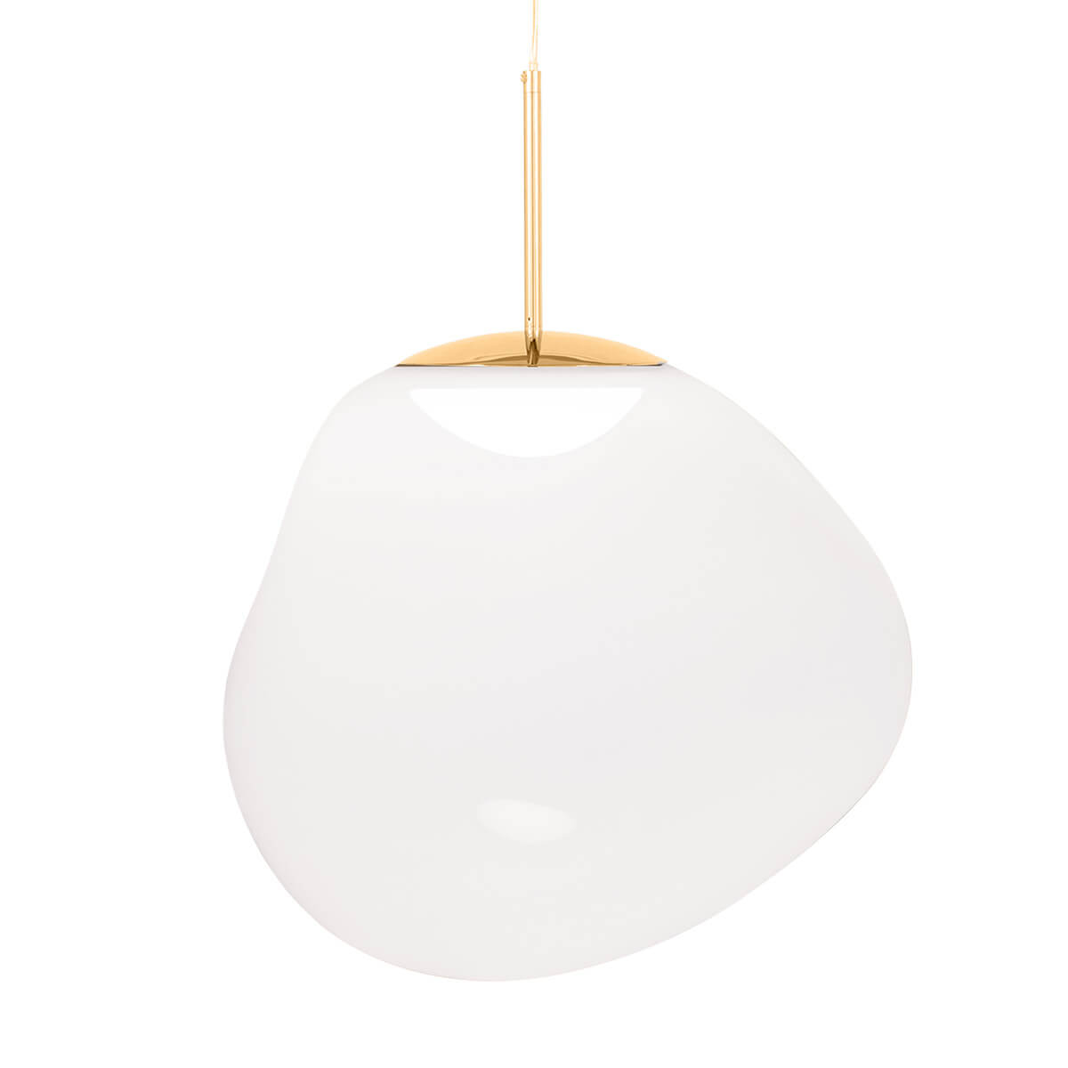 Tom Dixon Melt LED Pendelleuchte, opal / Gold (eingeschaltet)