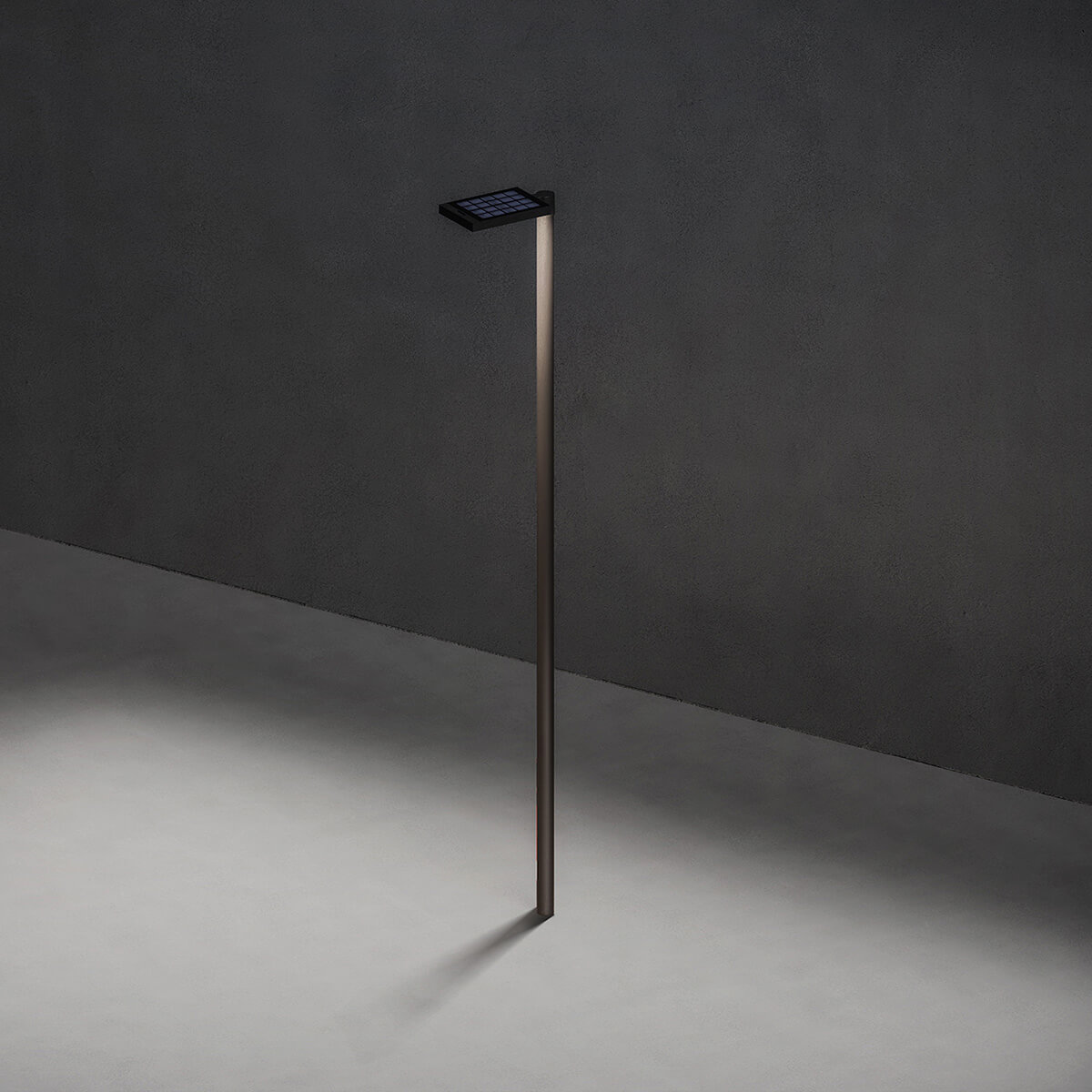 Klewe Link LED Akku-Solarleuchte mit Mast, anthrazit