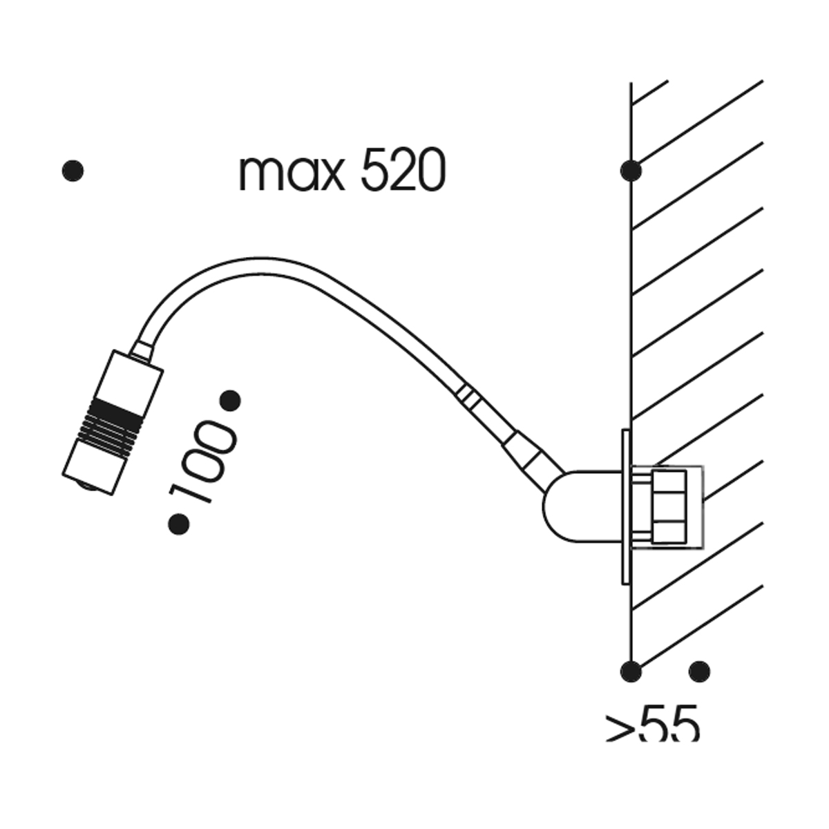 Oligo A Little Bit LED Wandeinbauleuchte