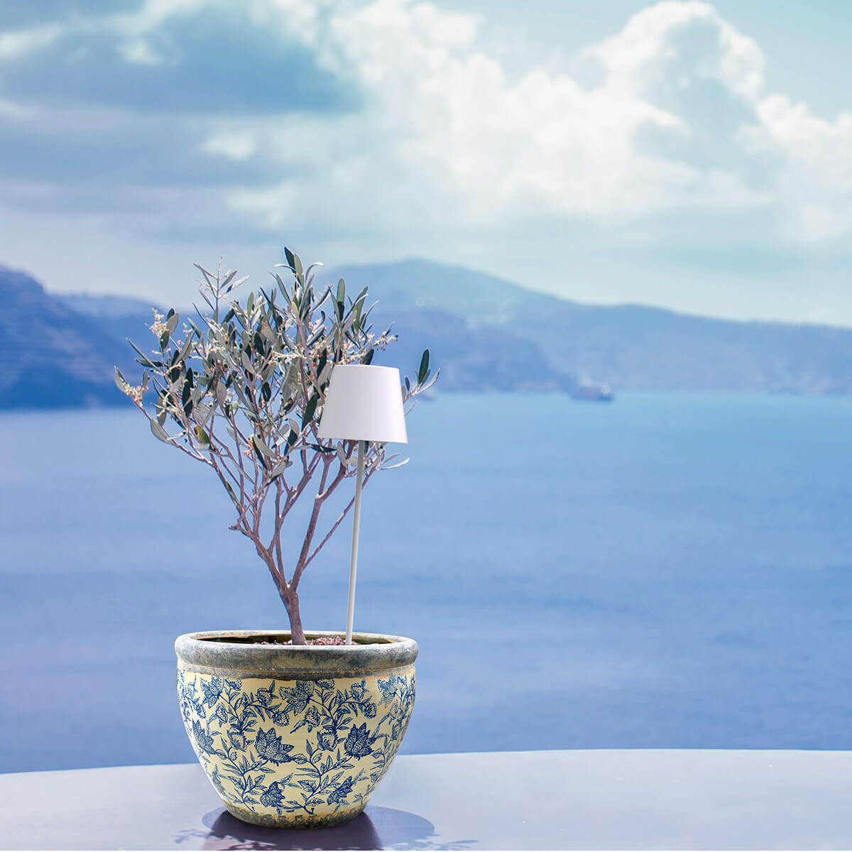 Zafferanon AiLati Poldina Picchetto Pro LED Akku-Spießleuchte, weiß