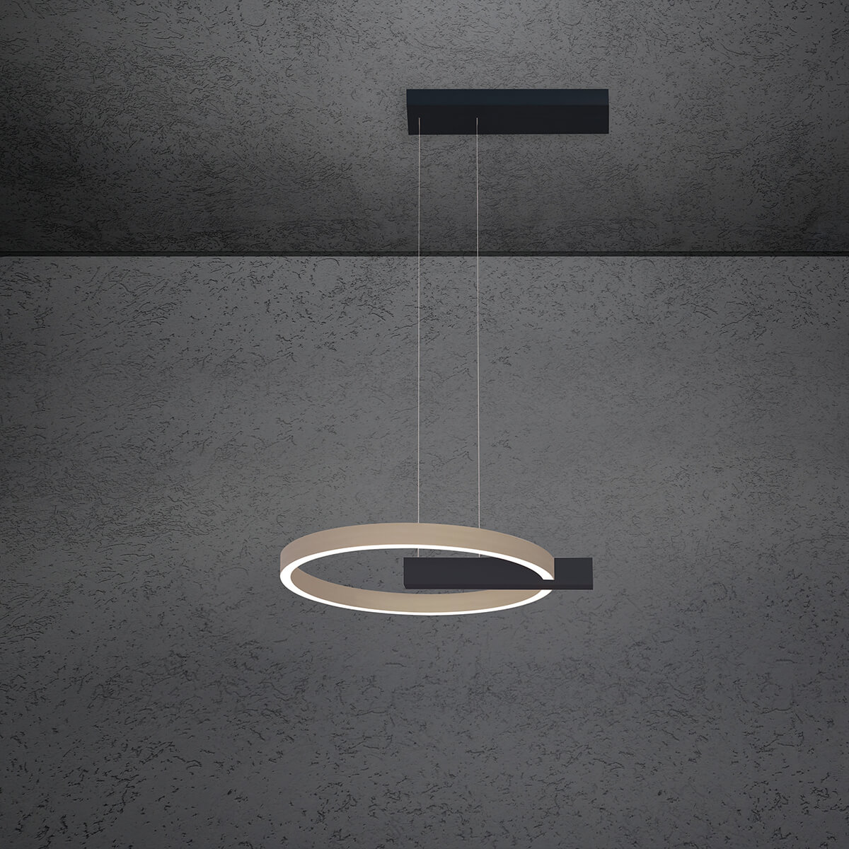 schwarz / taupe eloxal