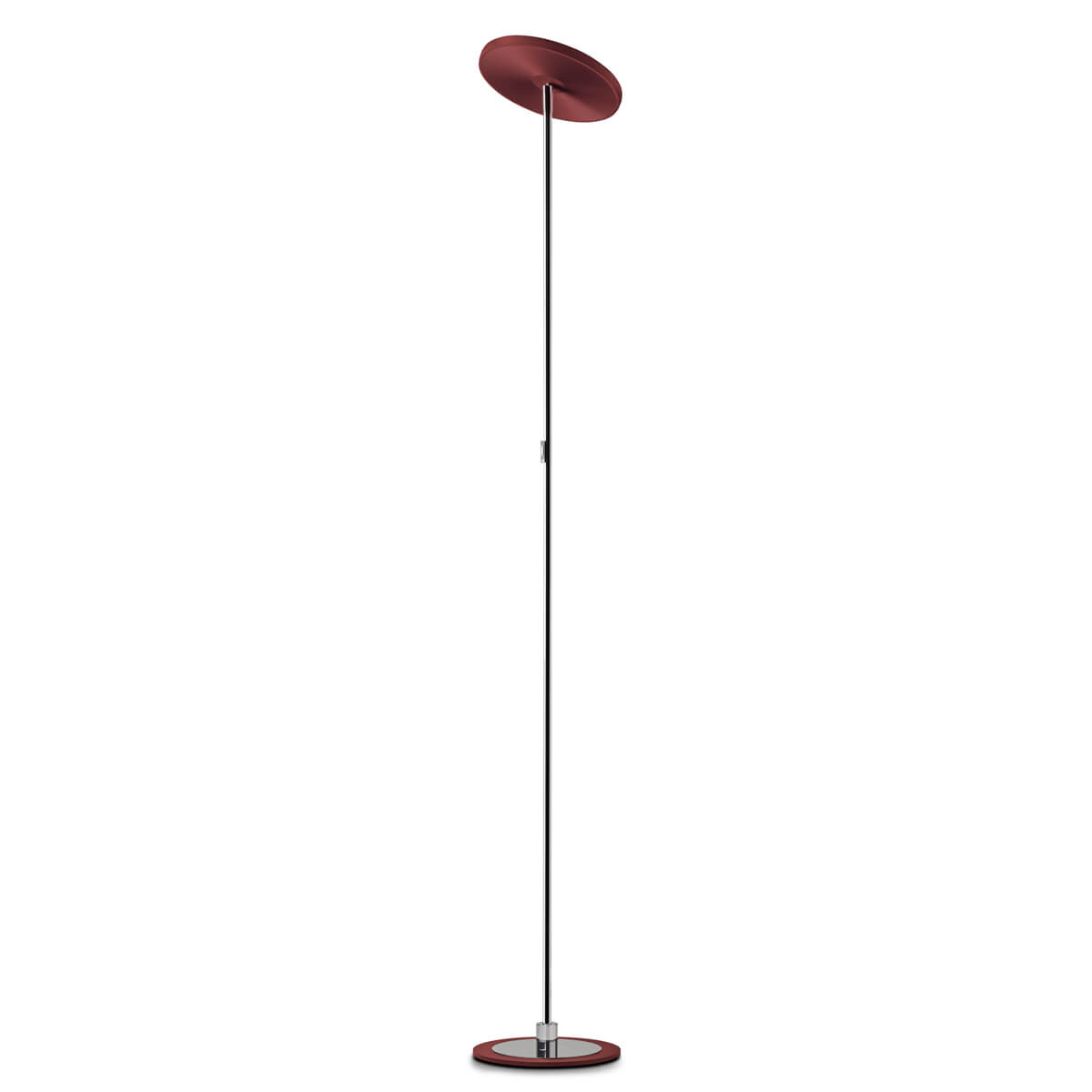 Oligo Decent Max LED Stehleuchte, rot matt / Chrom