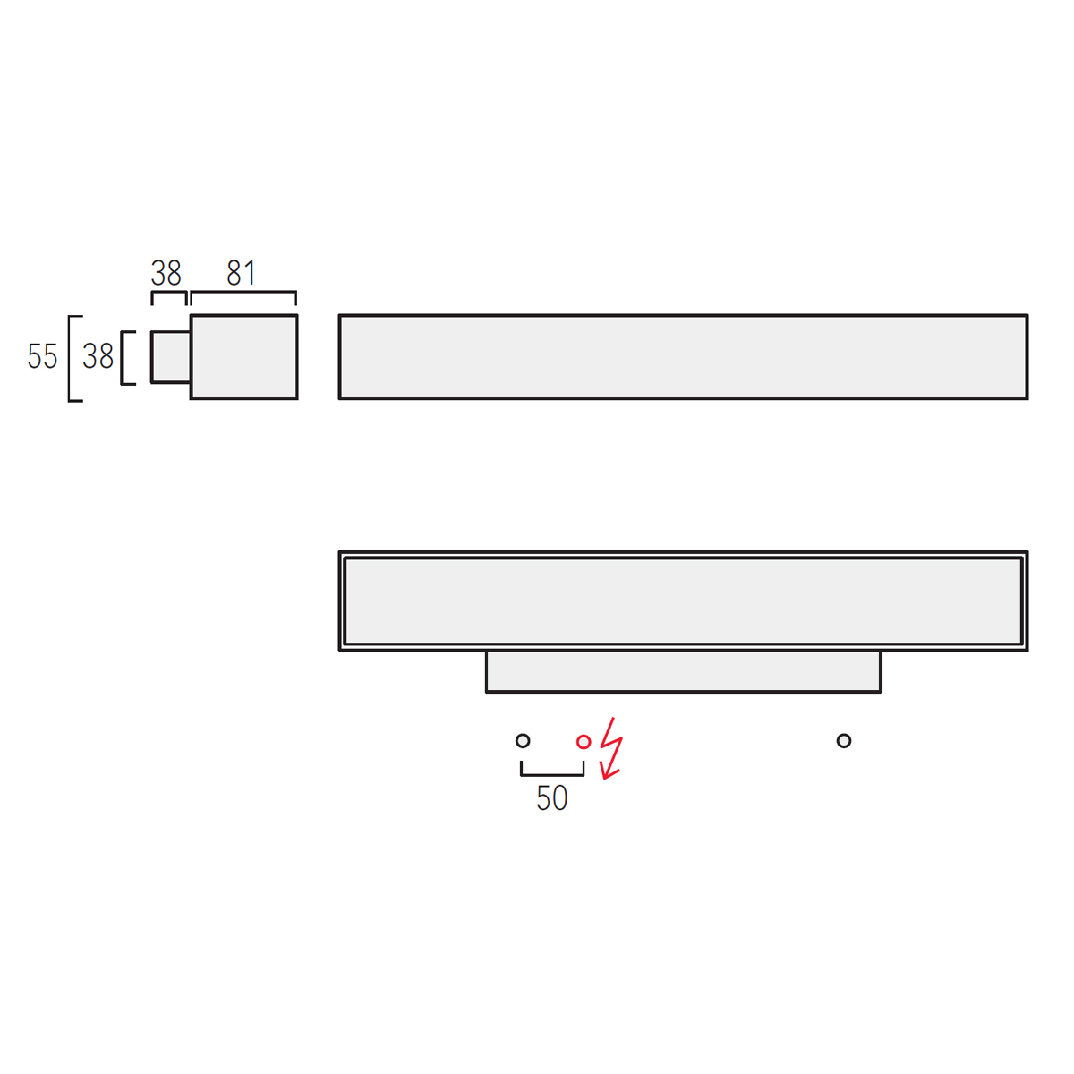 Lightnet Matric-W5 Wandleuchte, Mikroprismatik