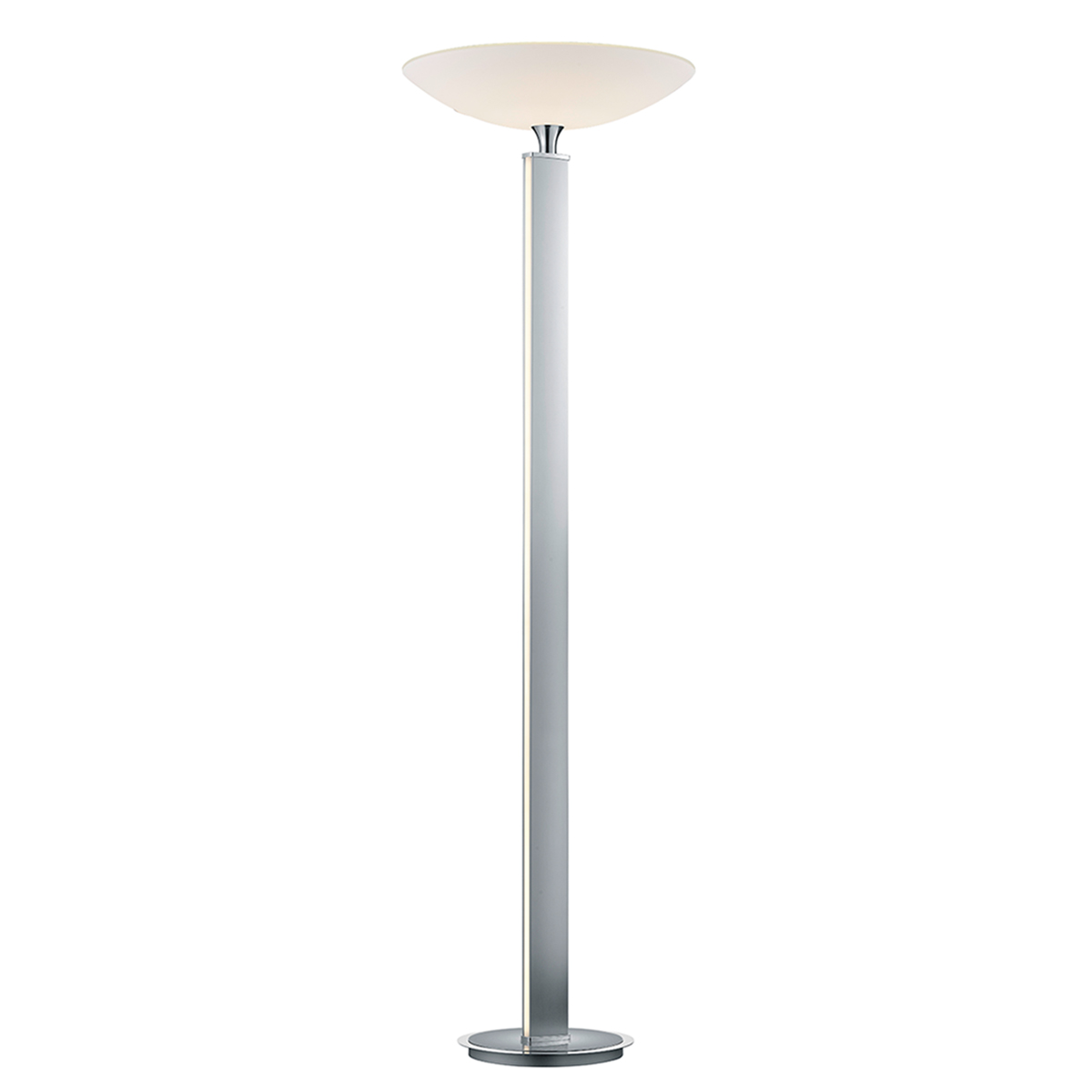 Bankamp Pure F LED Stehleuchte, Nickel matt / Chrom