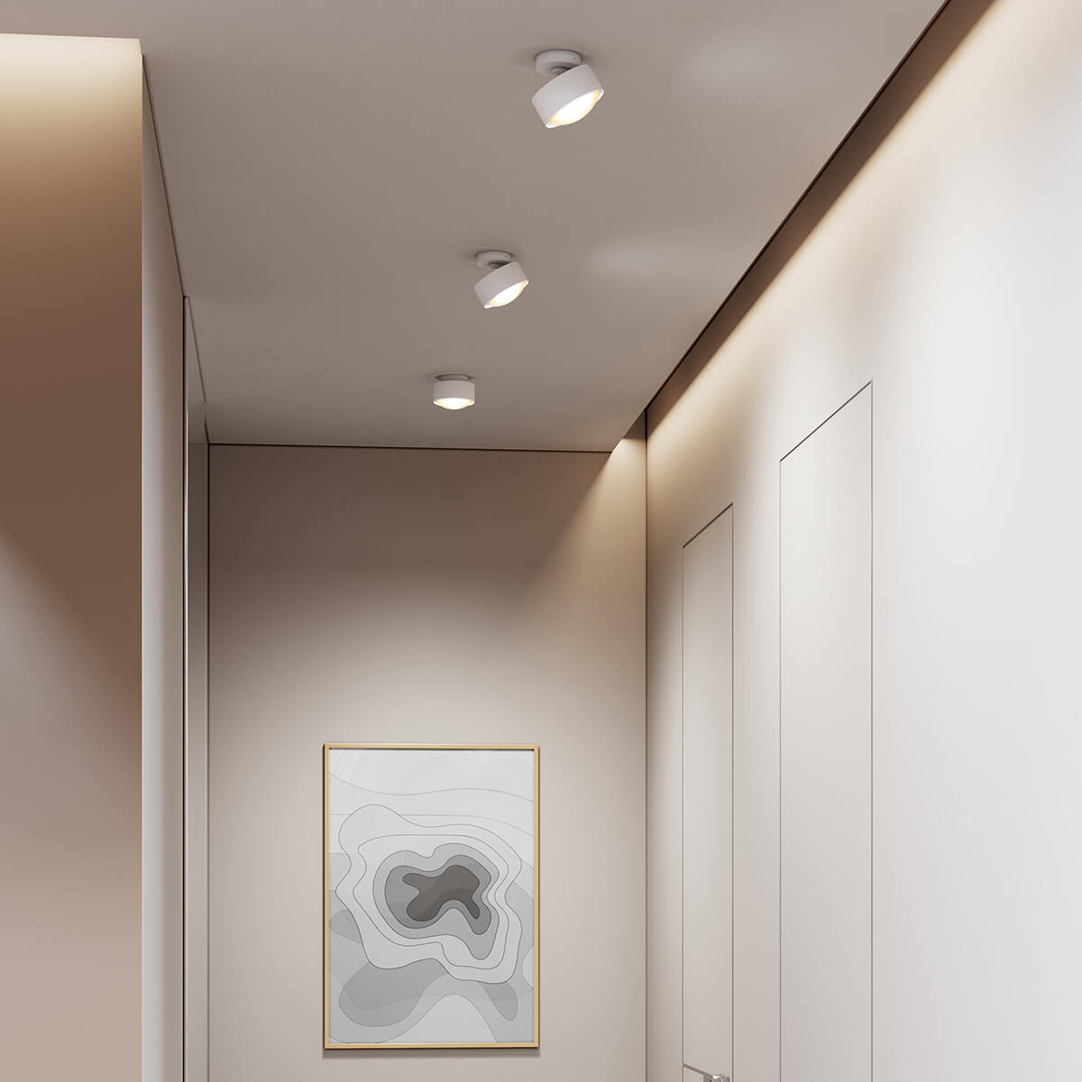 Top Light Puk Maxx Move LED Deckenleuchte, Gehäuse, weiß matt (White Edition), mit Linse klar