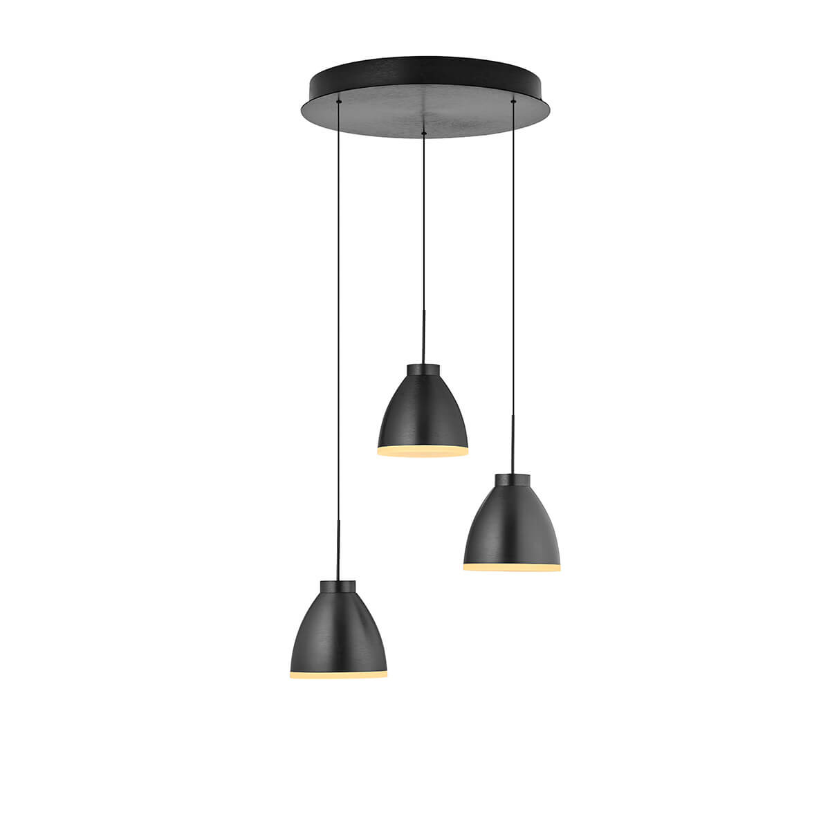 Henry LED Pendelleuchte, 3-flg., mit Rondell