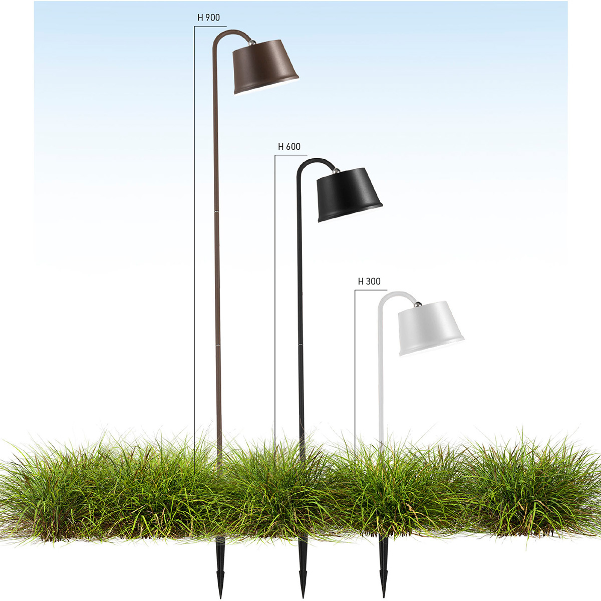 Fabas Luce Armanda LED Akkuleuchten-Set mit Erdspieß, Höhe verstellbar