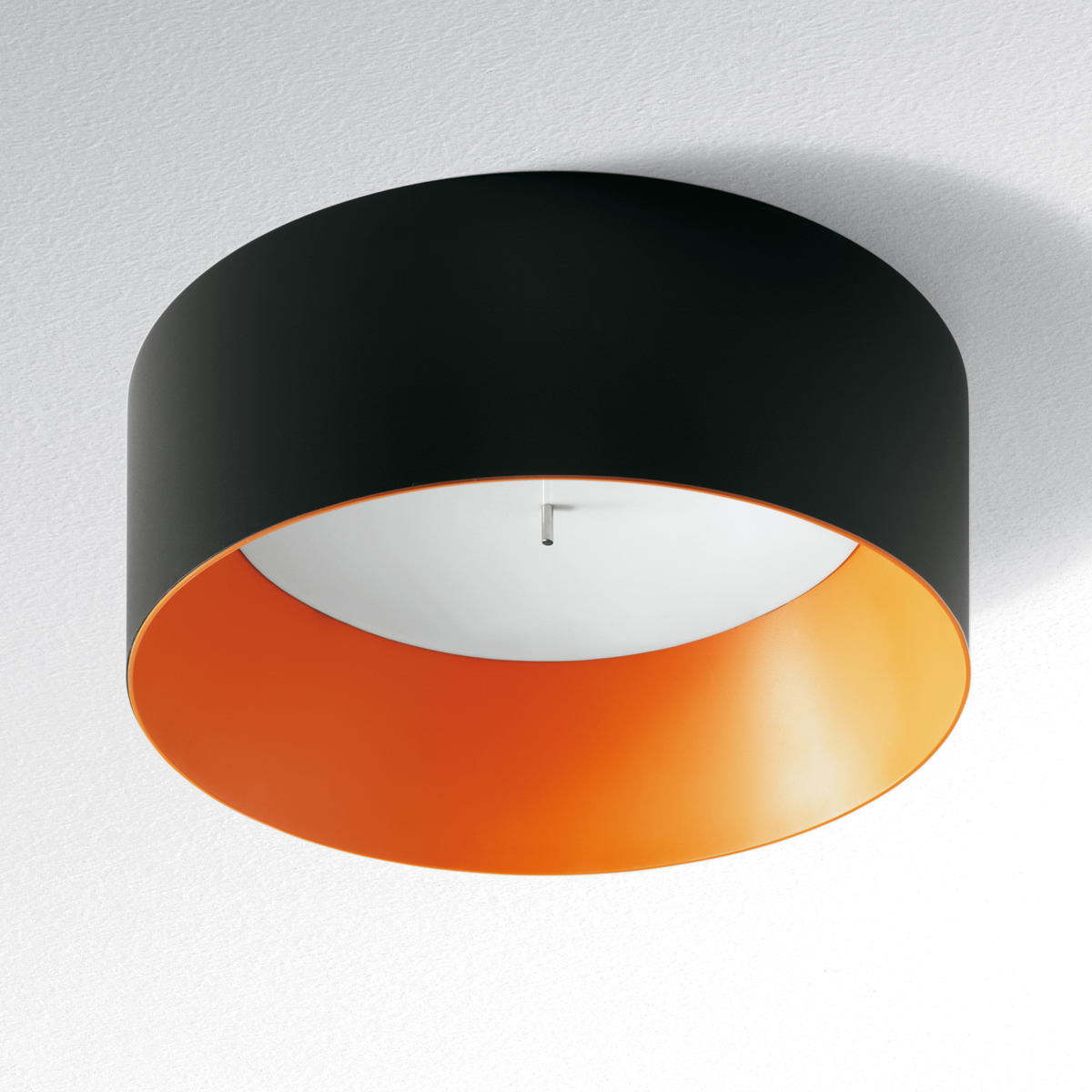 Artemide Tagora 570 Deckenleuchte LED, schwarz-orange