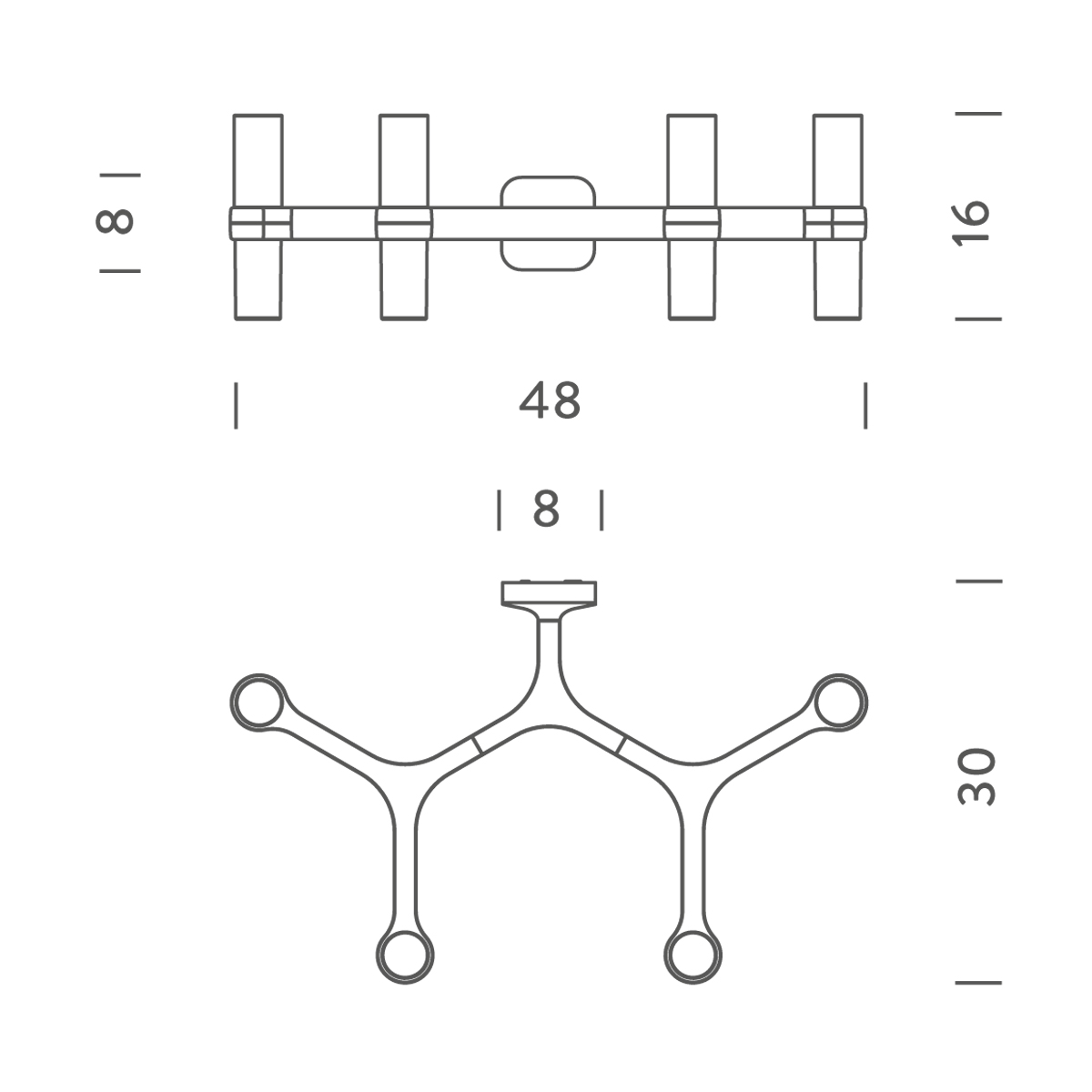 Nemo Crown 4 Parete, Maßzeichnung
