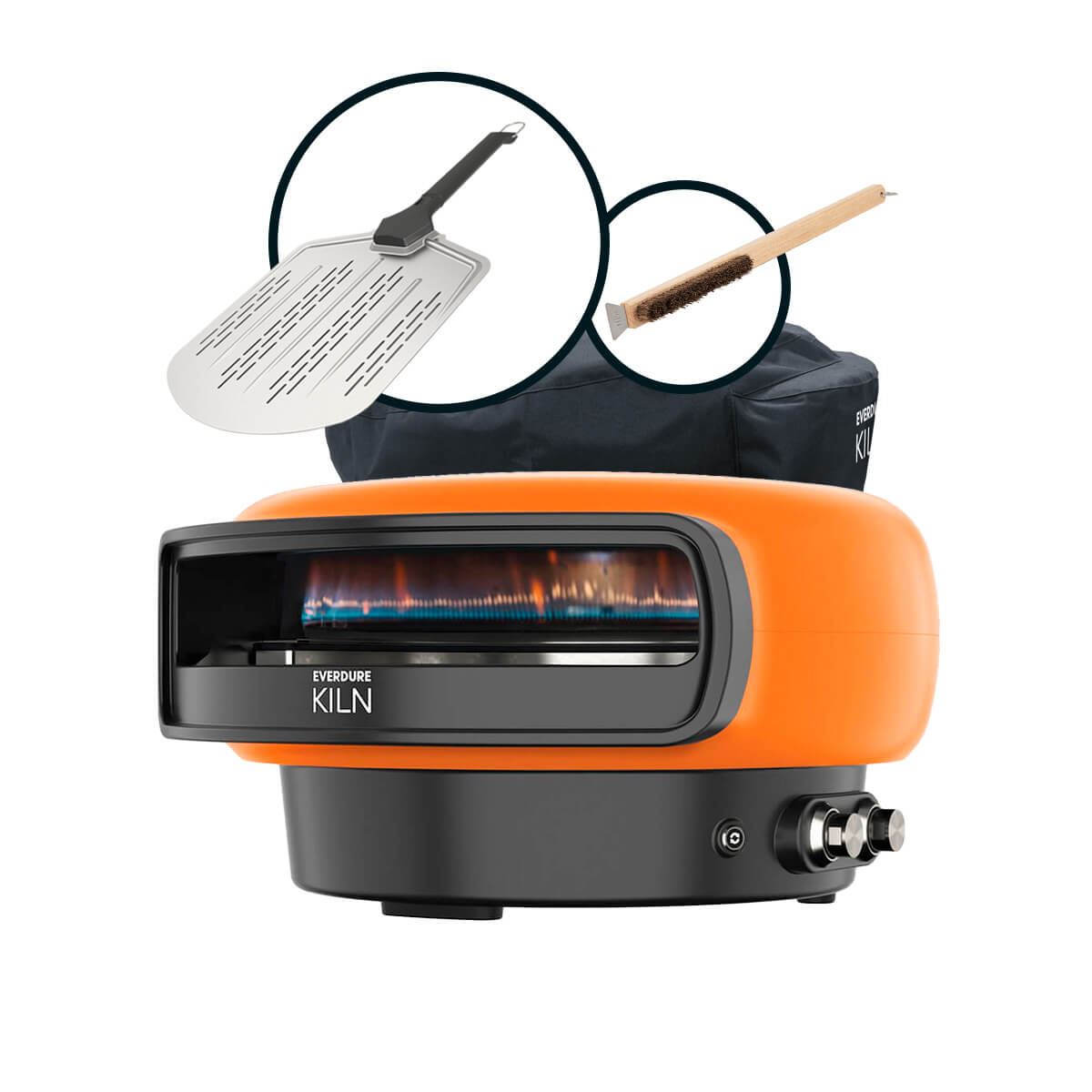 Everdure KILN Pizzaofen, 2 Brenner, rotierend, Pro-Set, terracotta