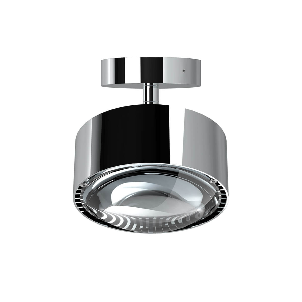 Top Light Puk Maxx Turn Downlight Deckenleuchte, Gehäuse, Chrom, mit Linse klar (nicht inbegriffen)