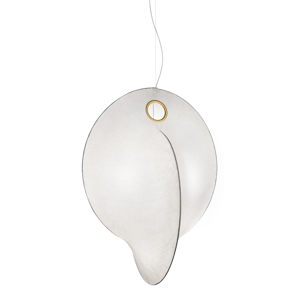 Flos Overlap S Pendelleuchte, S2, Ø: 100 cm, weiß