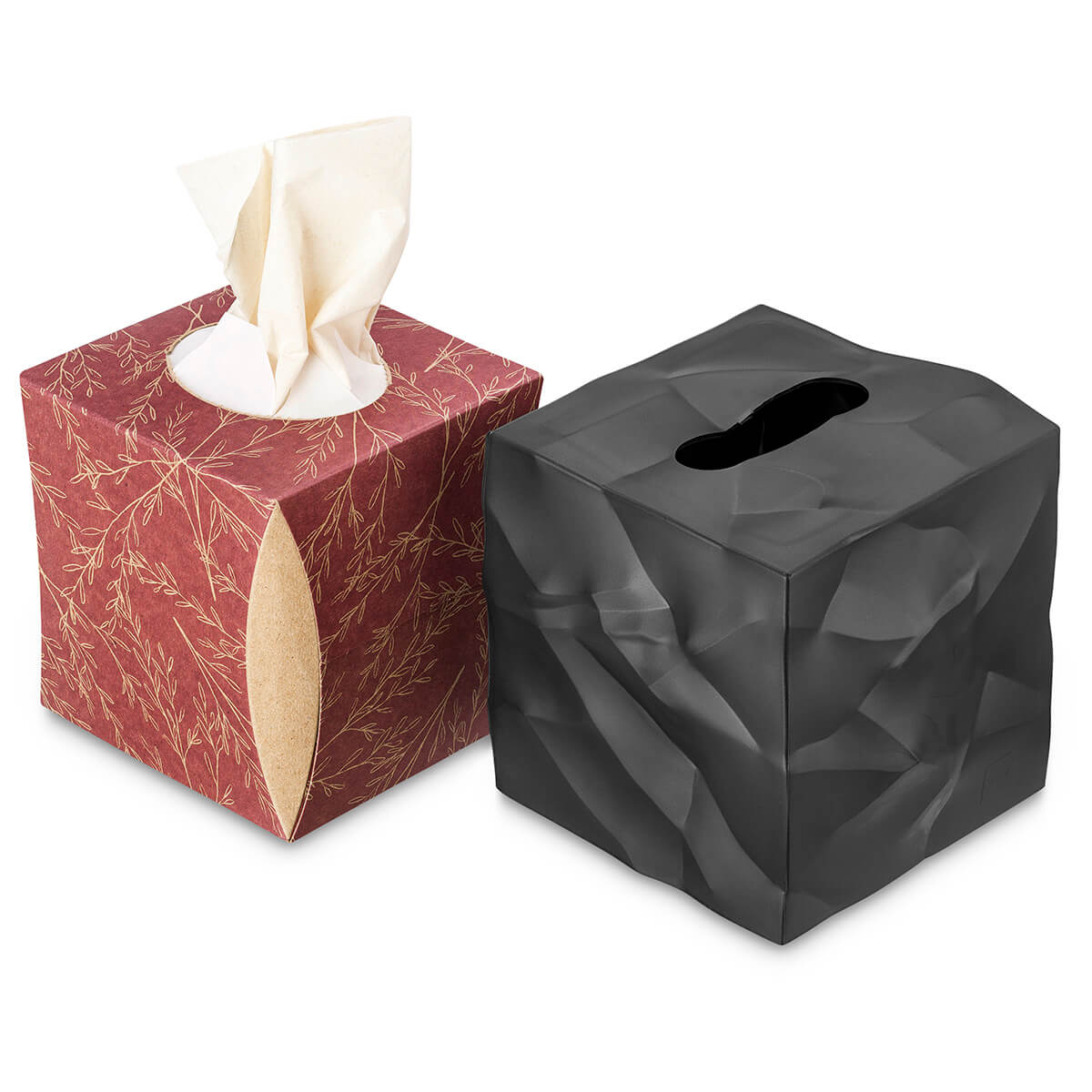 Essey Wipy Cube I Kosmetiktücher-Box & Tuchspender, schwarz (Tücher nicht inbegriffen)