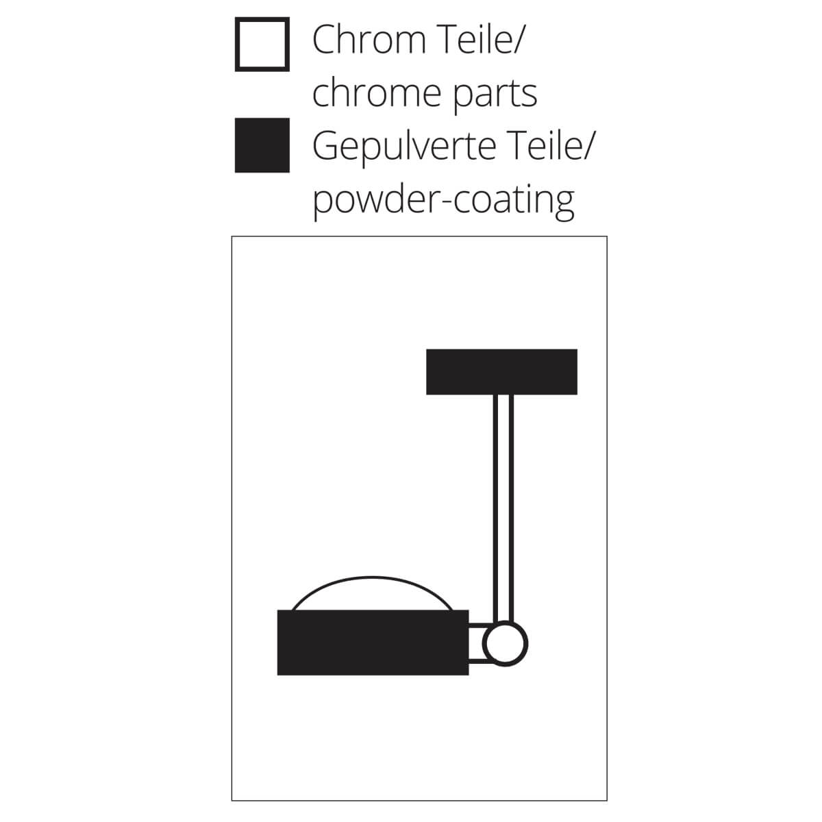 Top Light Puk Mini Side Single Ceiling LED Deckenleuchte, Oberflächenbeschaffenheit der Bicolor-Versionen