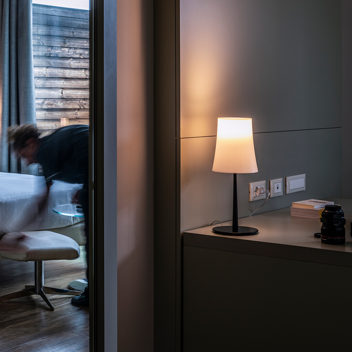 Foscarini Birdie Easy Tavolo, nero (schwarz)