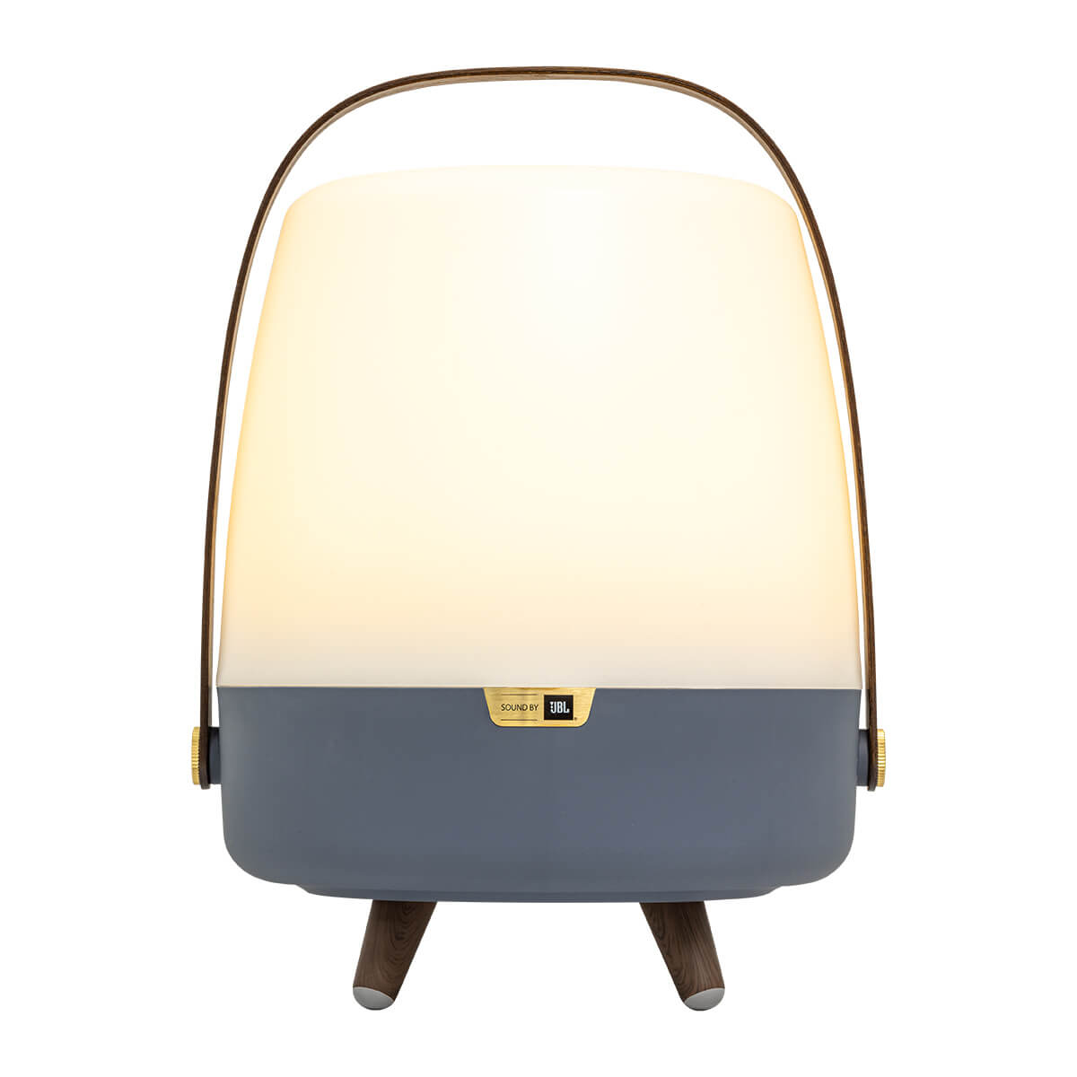 Kooduu Lite-up Play 2.0 LED Akkuleuchte & Bluetooth Lautsprecher, Ocean blue (dunkelblau) (eingeschaltet)