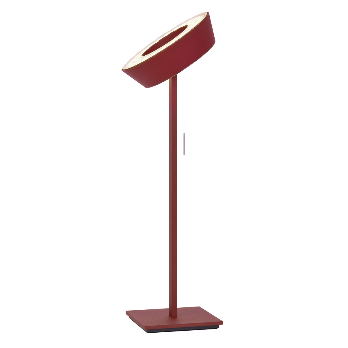Oligo Glance LED Tischleuchte, gerade, rot matt