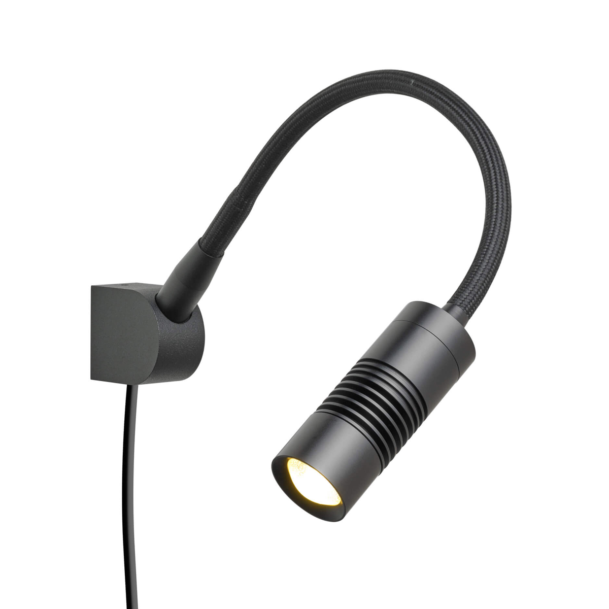 Oligo A Little Bit Colour LED Wandleuchte, schwarz matt, Kopf: schwarz matt
