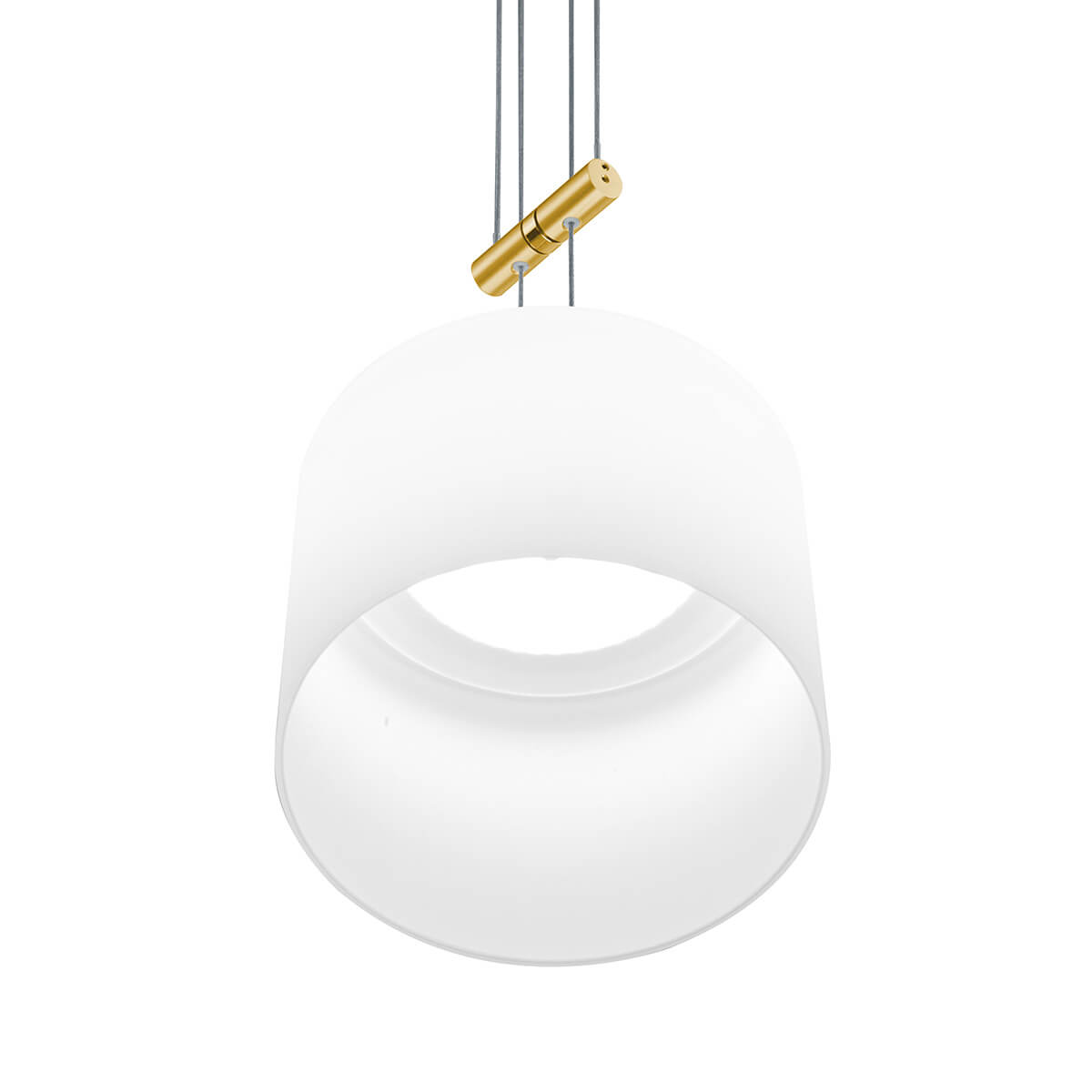 Bankamp Grazia LED Pendelleuchte, 2-flg., Messing matt / blank