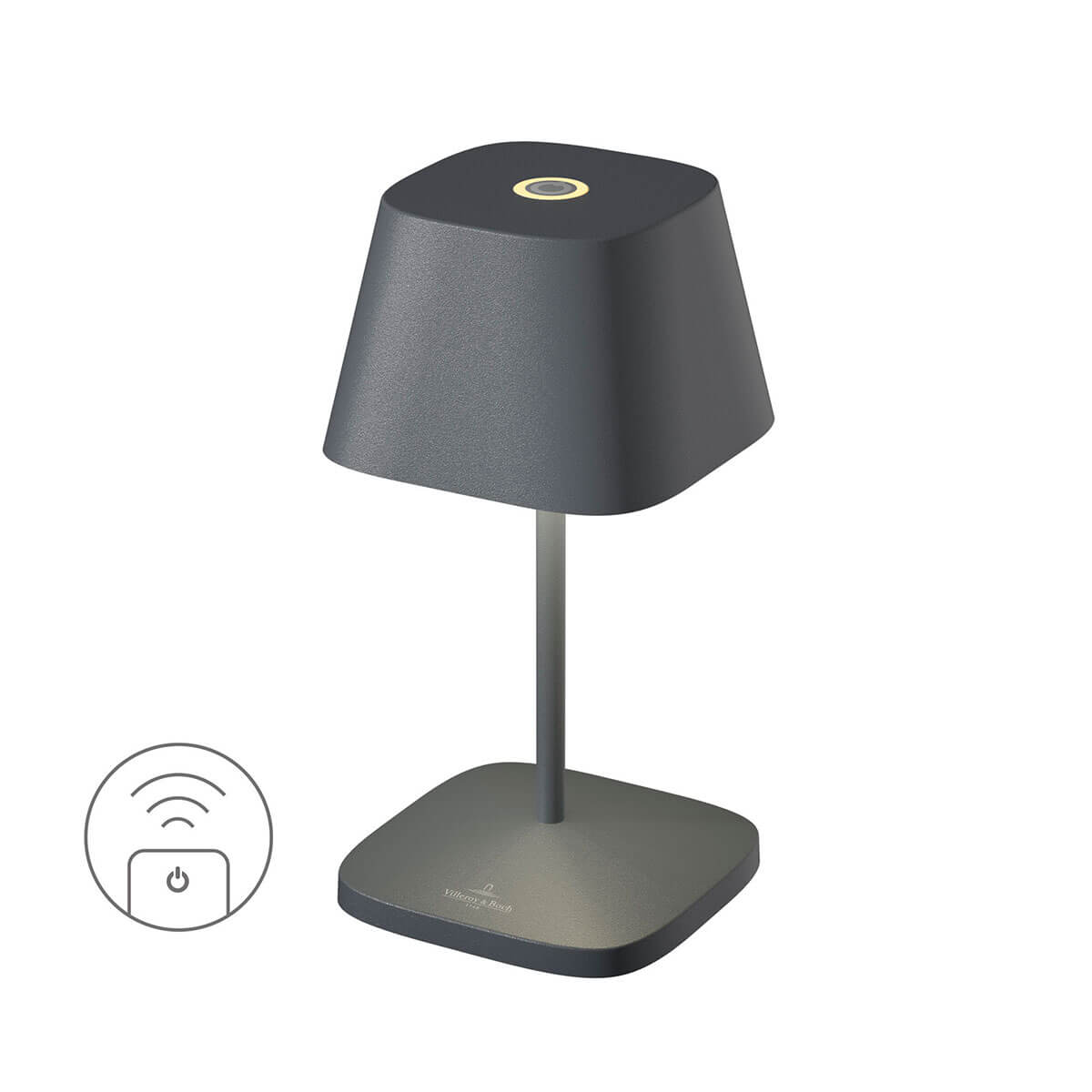 Villeroy & Boch Neapel RC LED Akkuleuchte, anthrazit