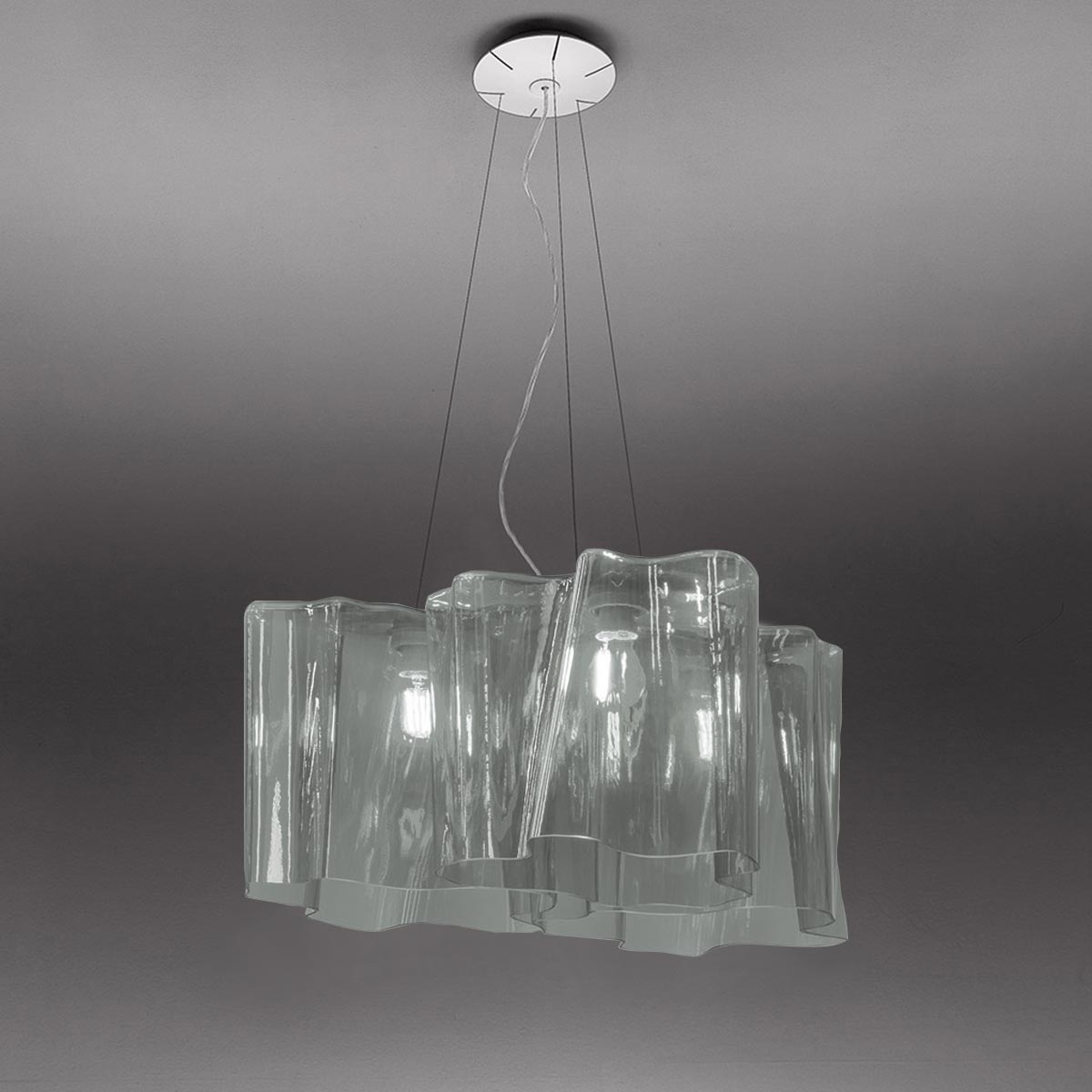Artemide Design Logico Sospensione 3x120°, rauchgrau