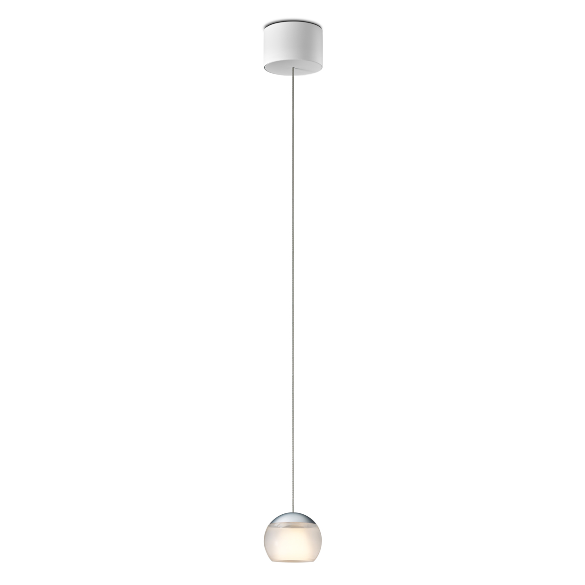 Oligo Balino LED Pendelleuchte, unsichtbare Höhenverstellung, Chrom matt / satiniert
