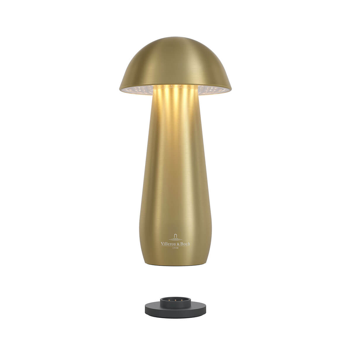 Villeroy & Boch Modena LED Akkuleuchte, Höhe: 16 cm, Gold gebürstet, inkl. Ladestation