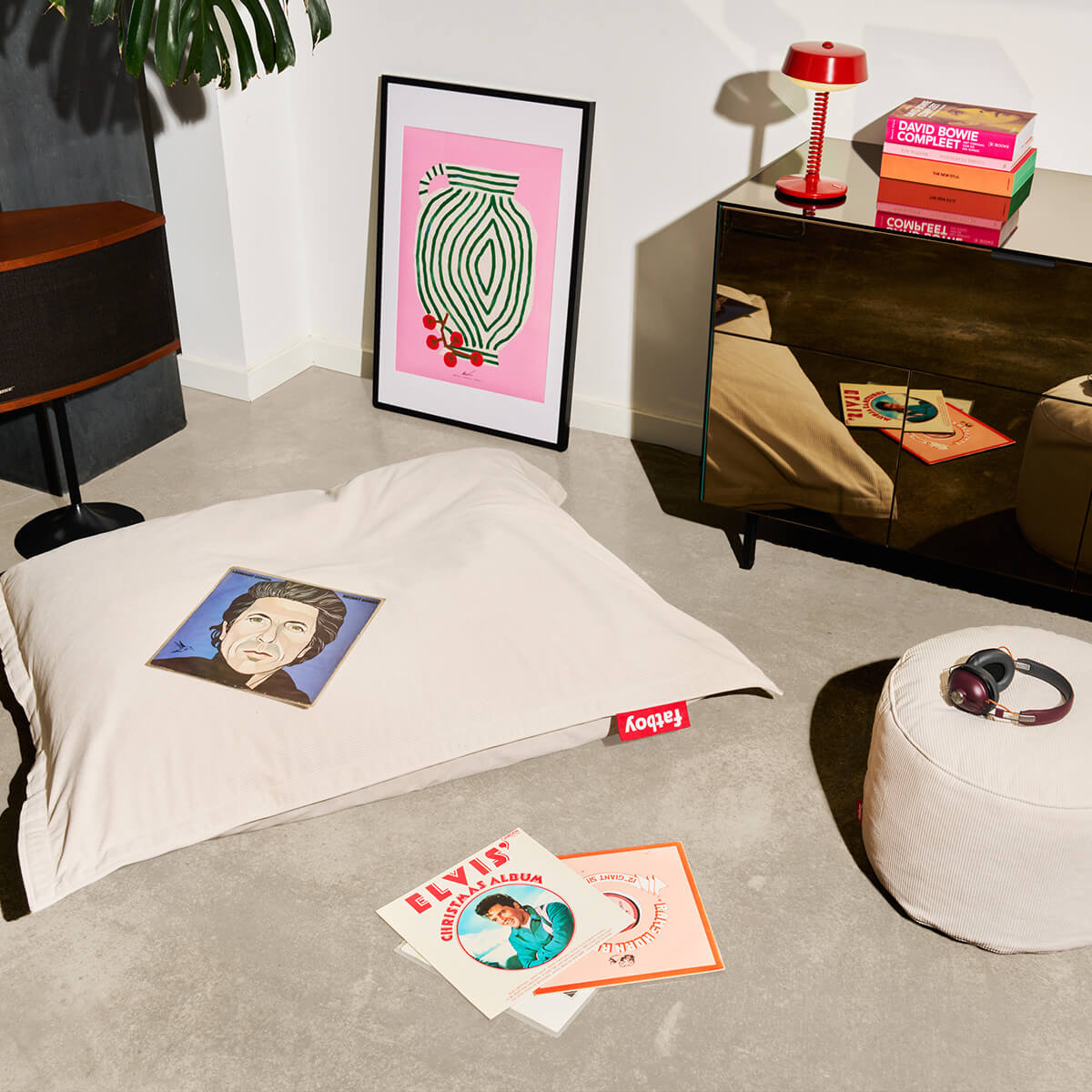 Fatboy Recycled Original Slim Cord Sitzsack, Cream