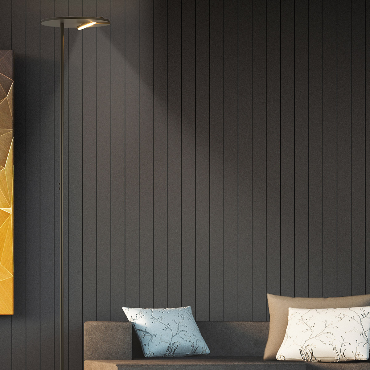 Bopp Share LED Stehleuchte, Bronze eloxiert